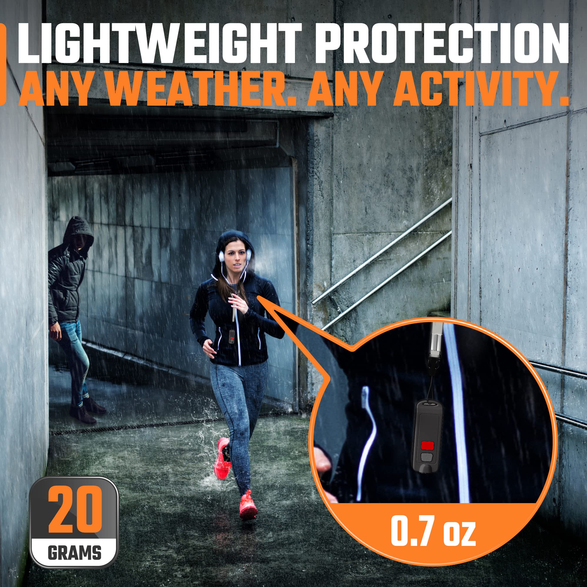 Personal Alarm Button Keychain For Women   Usb Rechargeable Waterproof Safety Siren Key Chain 130Db Security Panic Whistle With