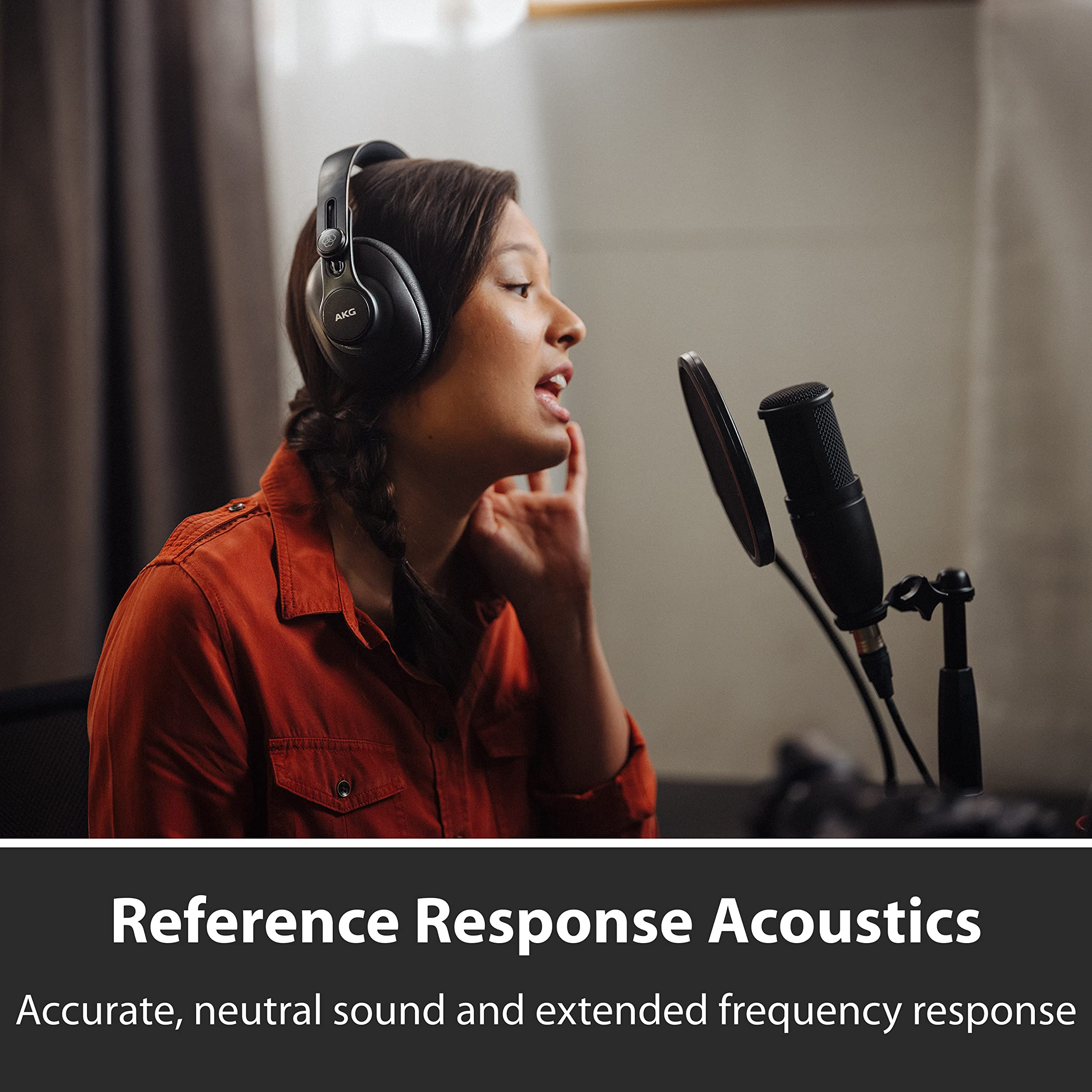 Akg K371 Closed Over Ear Studio Folding Headphones   Black