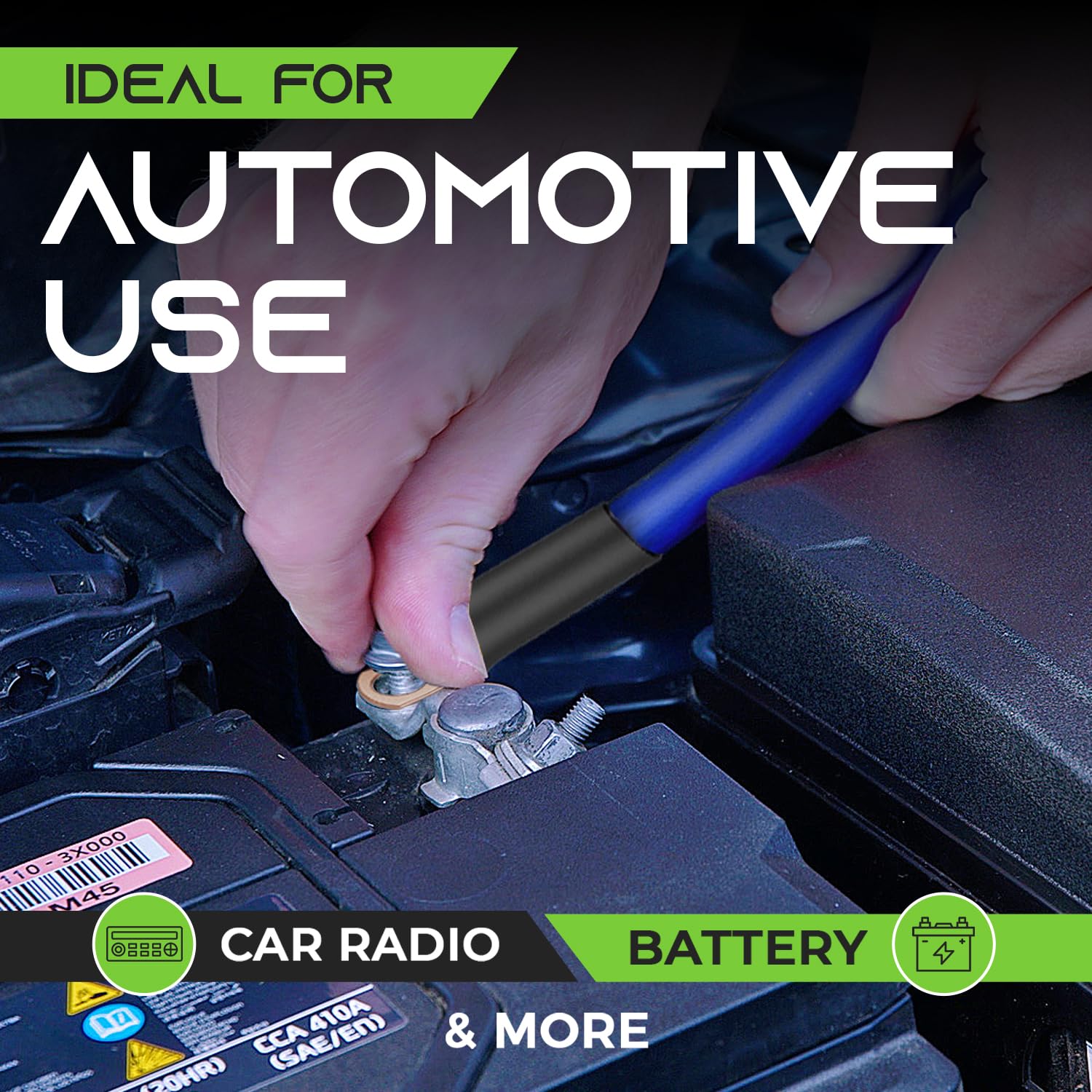 Gearit 4 Gauge Wire (25Ft   Blue Translucent) Copper Clad Aluminum Cca   Primary Automotive Wire Power/Ground, Battery Cable, Ca