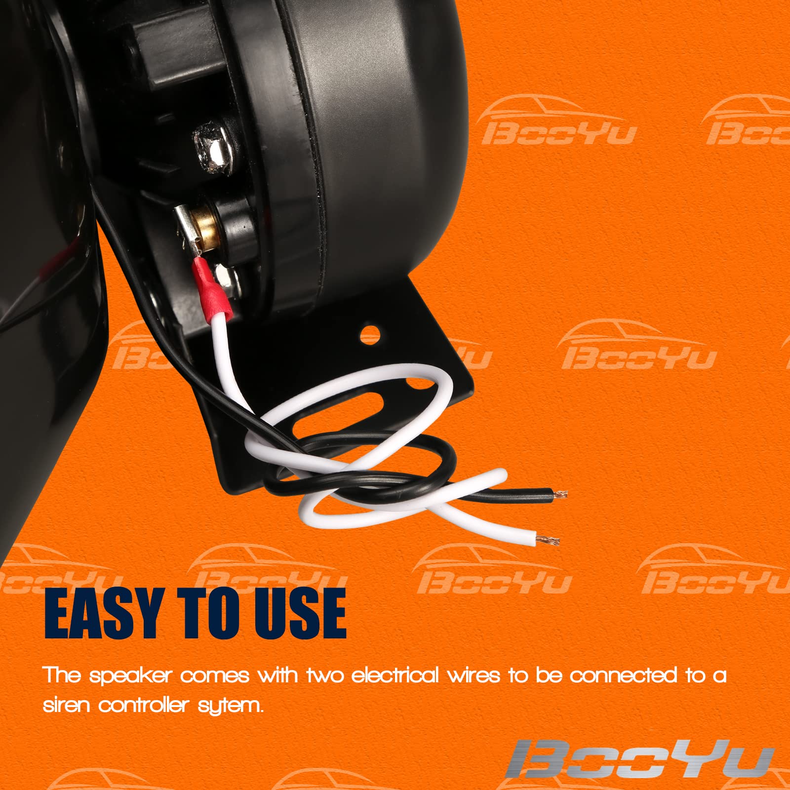 Booyu 200 Watt Rectangle High Performance Pa Siren Horn Speaker [8 Ohms] [125 135 Db] [Ip66 Waterproof] [Compatible With 100 200