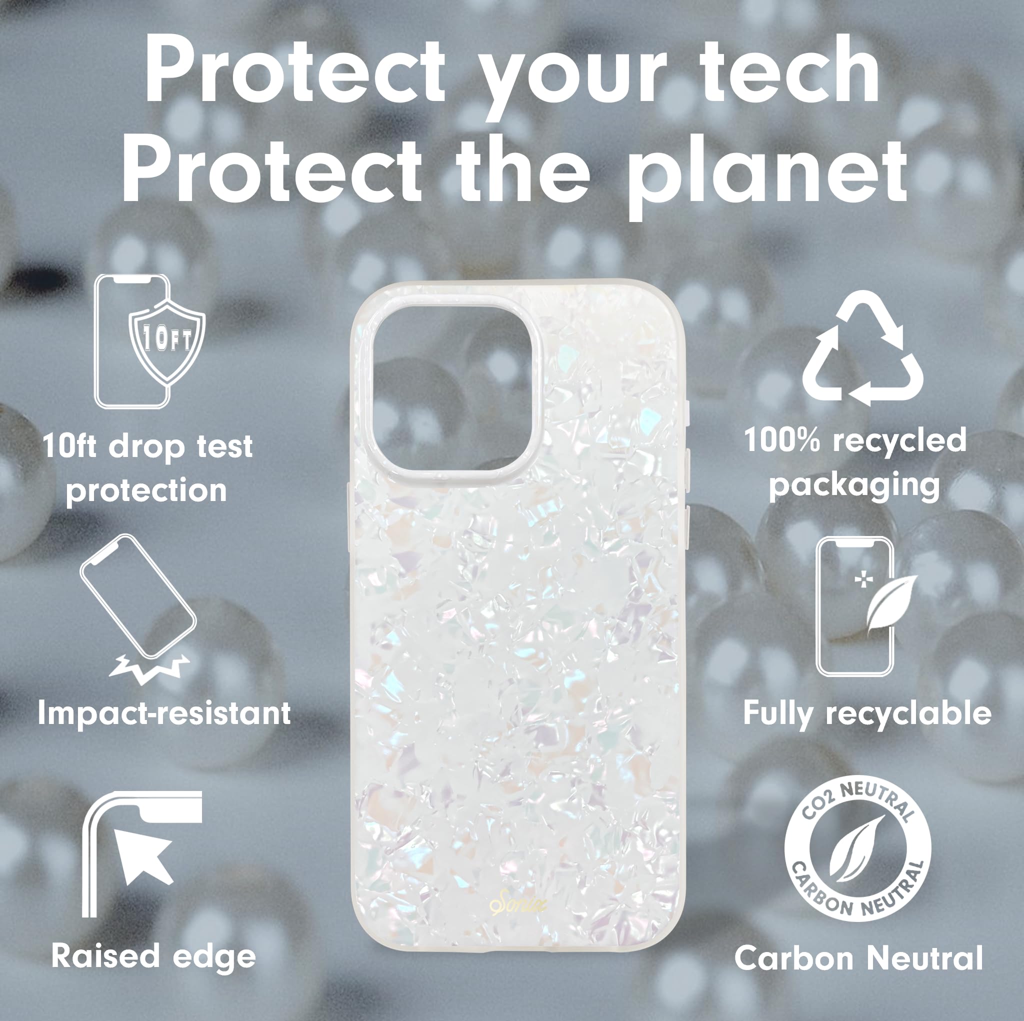 Sonix Case For Iphone 15 Pro | Compatible With Magsafe | 10Ft Drop Tested | Pearl Tort