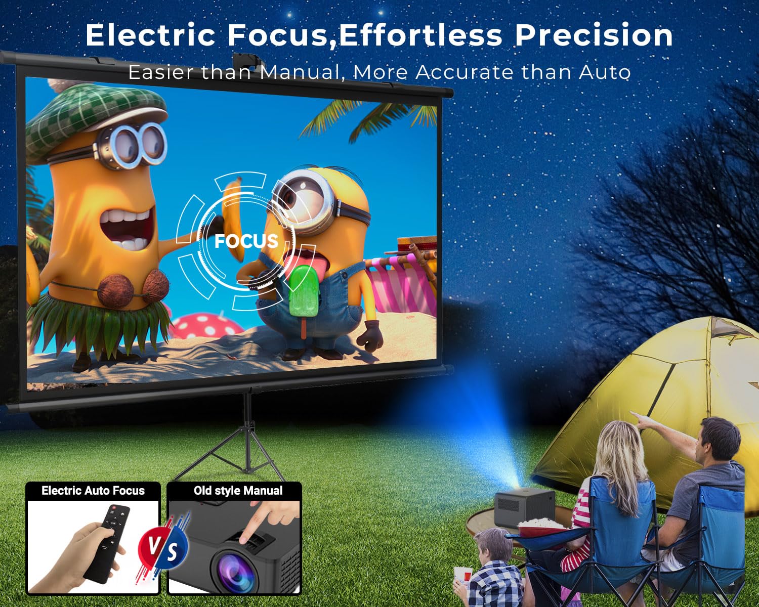 4K Projector Wifi Bluetooth Outdoor: Wifi6 Smart Movie Projector Built In Apps 850 Ansi Bt5.3 Electric Focus 4P4D Ppt Zoom 3D So