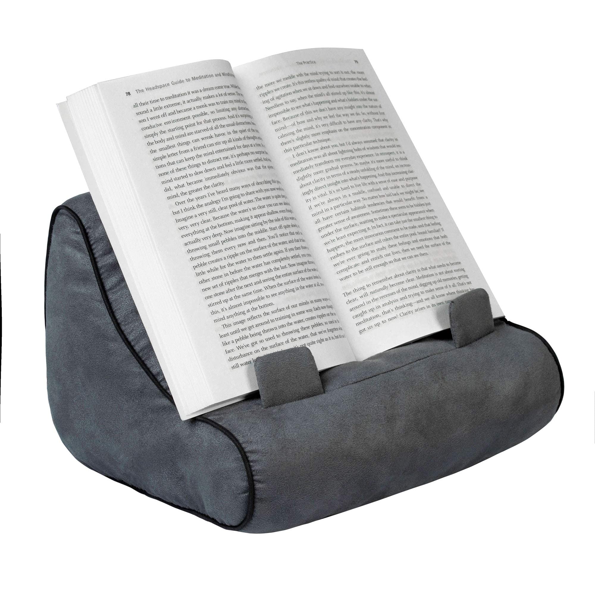 Gifts For Readers & Writers Book Couch Ipad Stand | Cushioned Tablet Stand & Book Holder| Reading Pillow For Bed Time | Tablet L