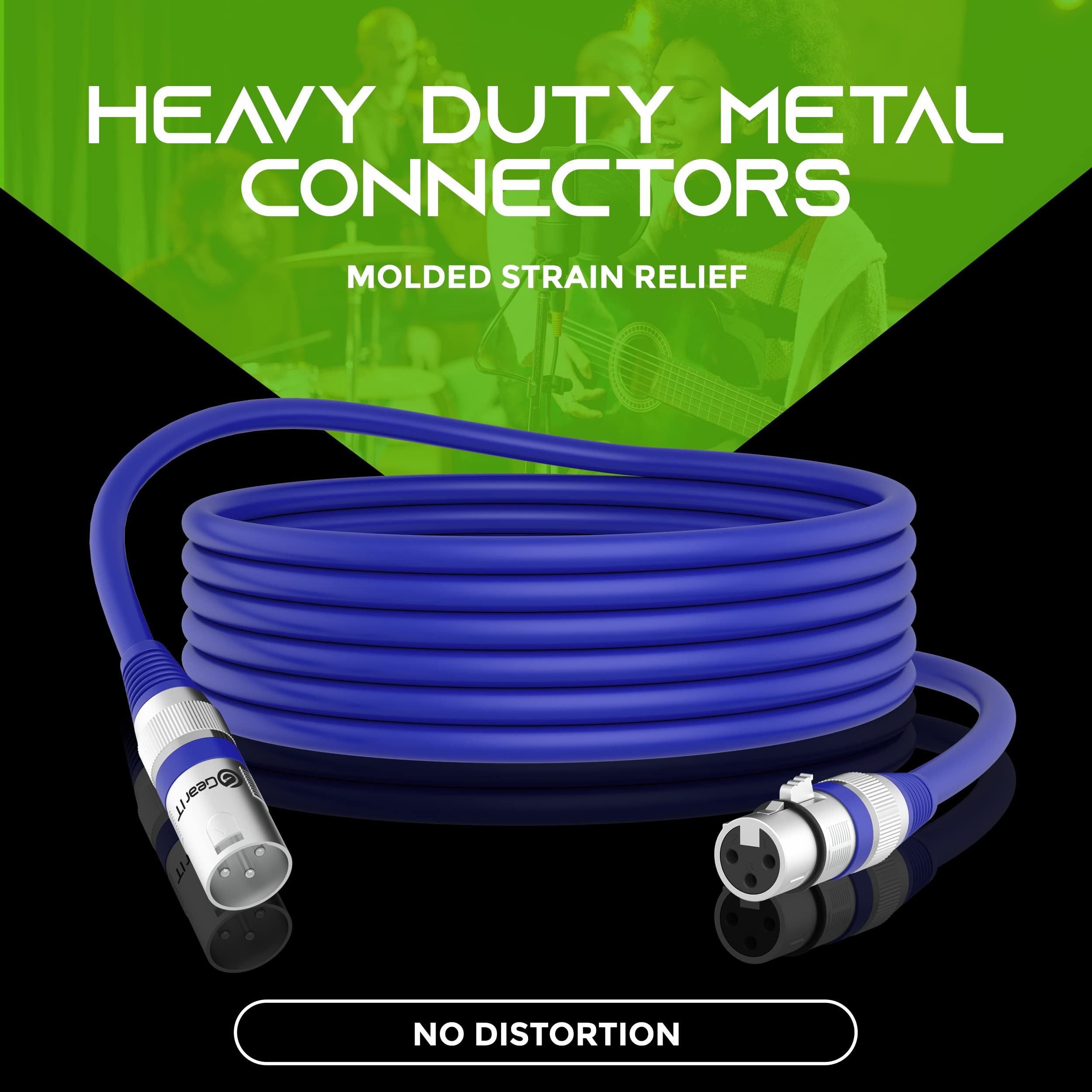 Gearit Xlr To Xlr Microphone Cable (100 Feet, 1 Pack) Xlr Male To Female Mic Cable 3 Pin Balanced Shielded Xlr Cable For Mic Mix