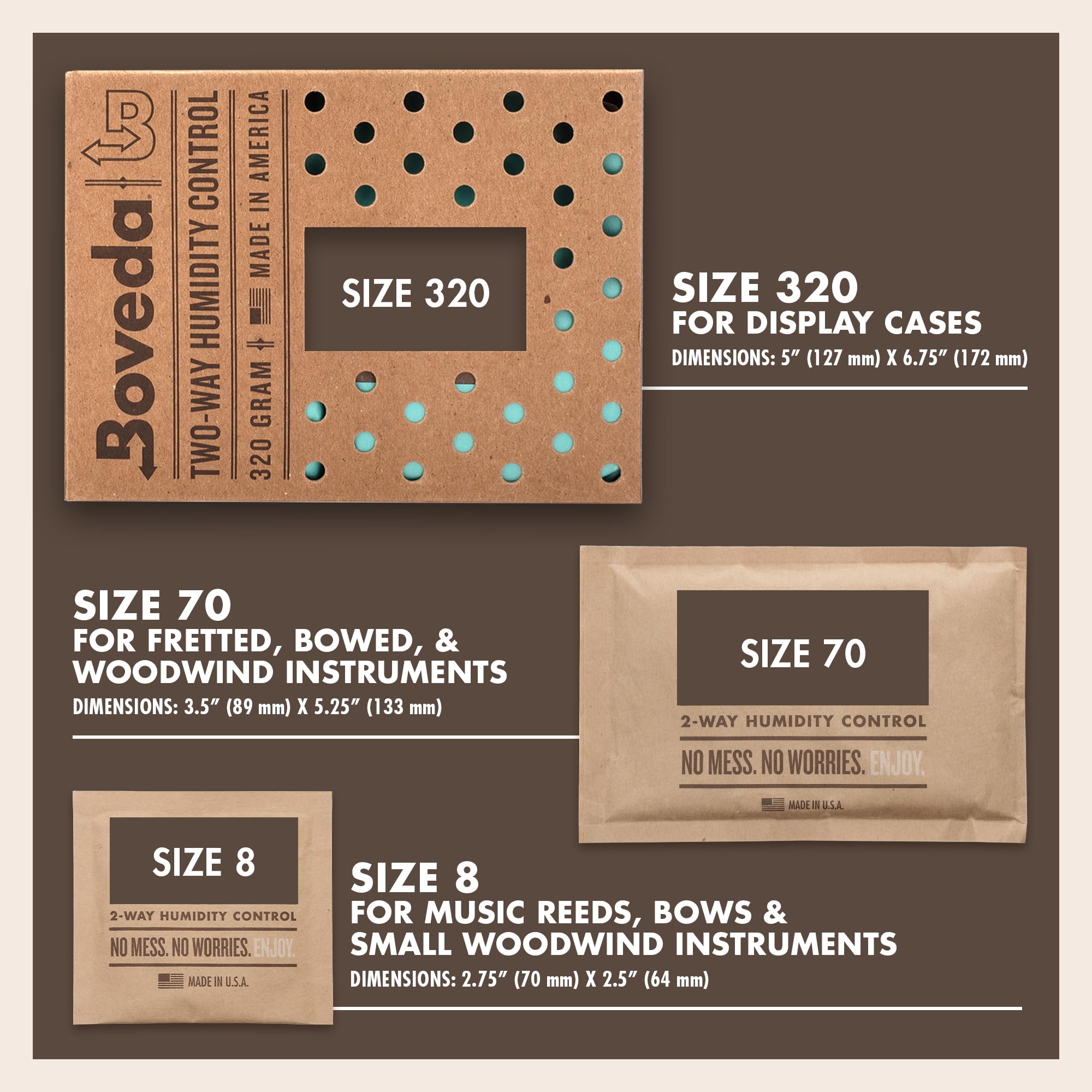 Boveda Music High Absorbency Large Starter Kit   (3) 49% Rh High Absorbency Boveda   Ideal Two Way Humidity Control For Extreme