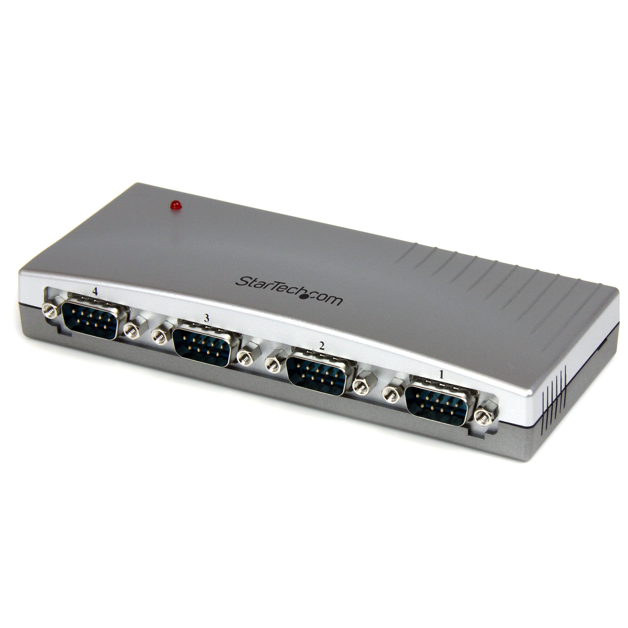 Startech.Com 4 Port Usb To Serial Rs232 Adapter   Db9M   Rs232 Extension   Serial To Usb (Icusb2324)