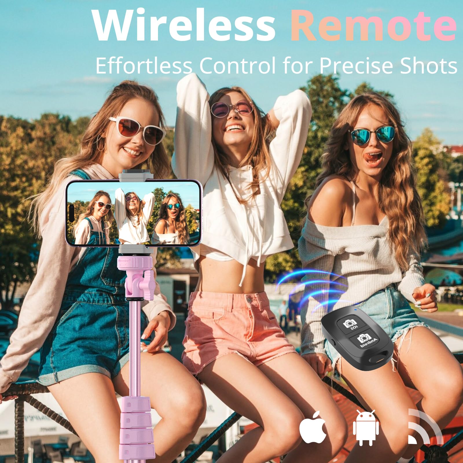 Ubeesize 72'' Phone Tripod & Selfie Stick, Camera Tripod Stand With Wireless Remote And Phone Holder,Compatible With Iphone Andr