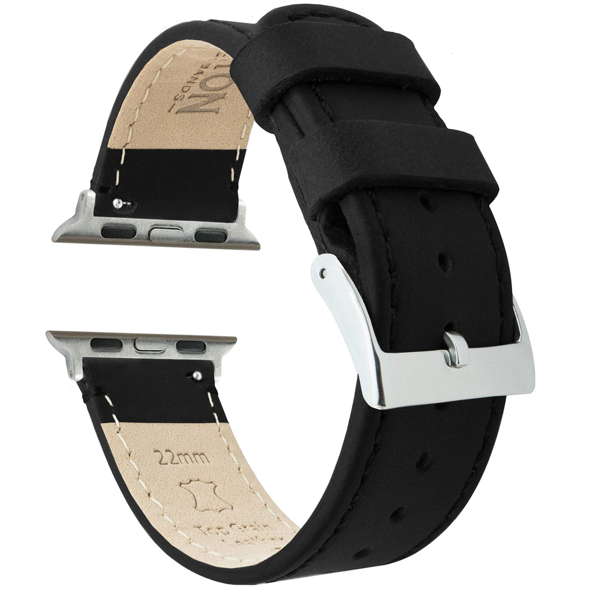 Barton Watch Bands 42Mm/44Mm/45Mm/49Mm Saddle Brown   Top Grain Leather Watch Bands Compatible With All Apple Watch Models