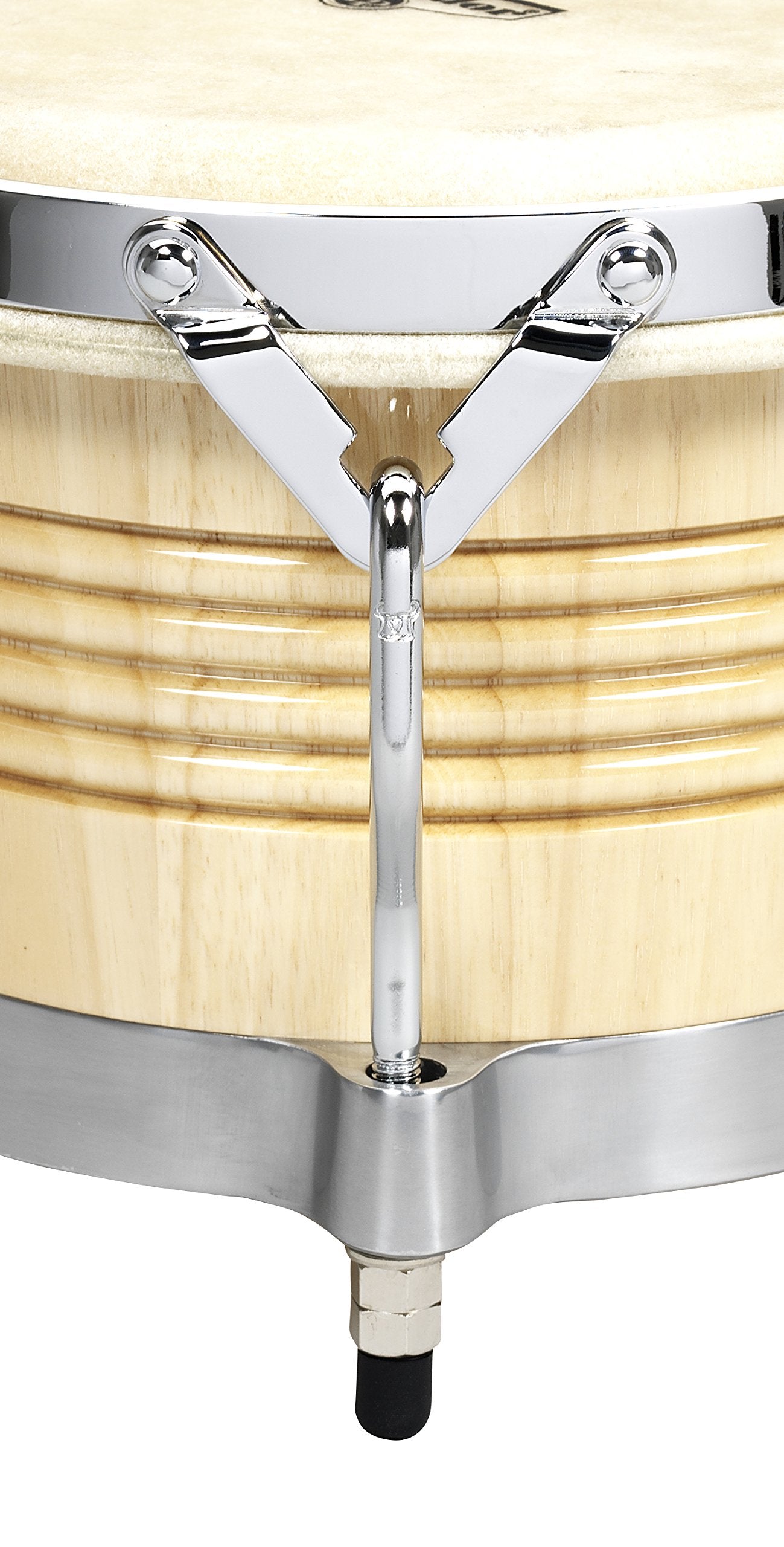 Latin Percussion M201-Awc Lp Matador Wood Bongos - Natural/Chrome 8.625-Inch