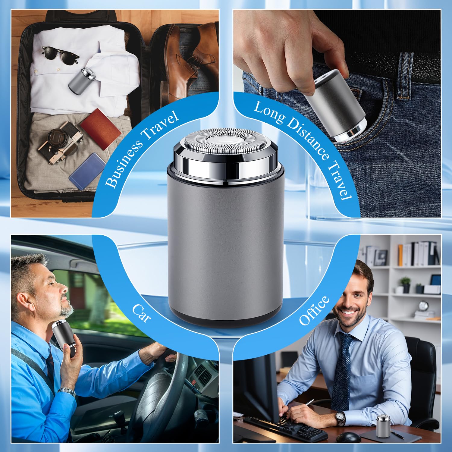 Mini Electric Shaver, Portable Mini Electric Shaver,Portable Pocket Travel Shaver For Men Women, Usb Rechargeable Waterproof Ele