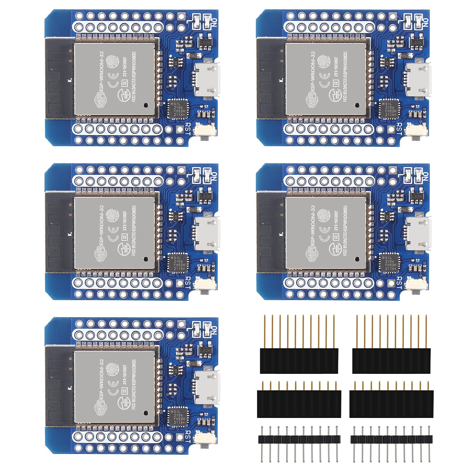 Aceirmc D1 Mini Nodemcu Esp32 Esp Wroom 32 Wlan Wifi Bluetooth Iot Development Board 5V Compatible For Arduino (5Pcs)