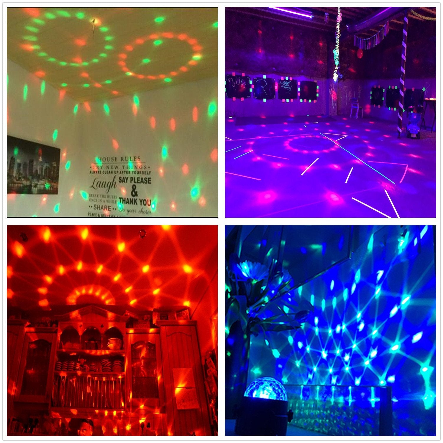 Disco Ball Disco Lights Coidea Party Sound Activated Storbe Light With Remote Control Dj Lighting,Led 3W Rgb Light Bal, Dance Li