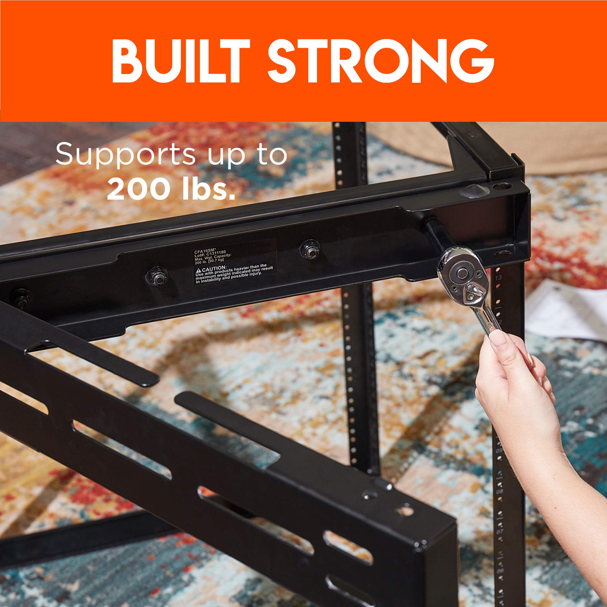 Echogear Rack Compatible Swing Out Wall Mount   Compatible With 10U, 15U, & 20U Echogear Open Frame Racks