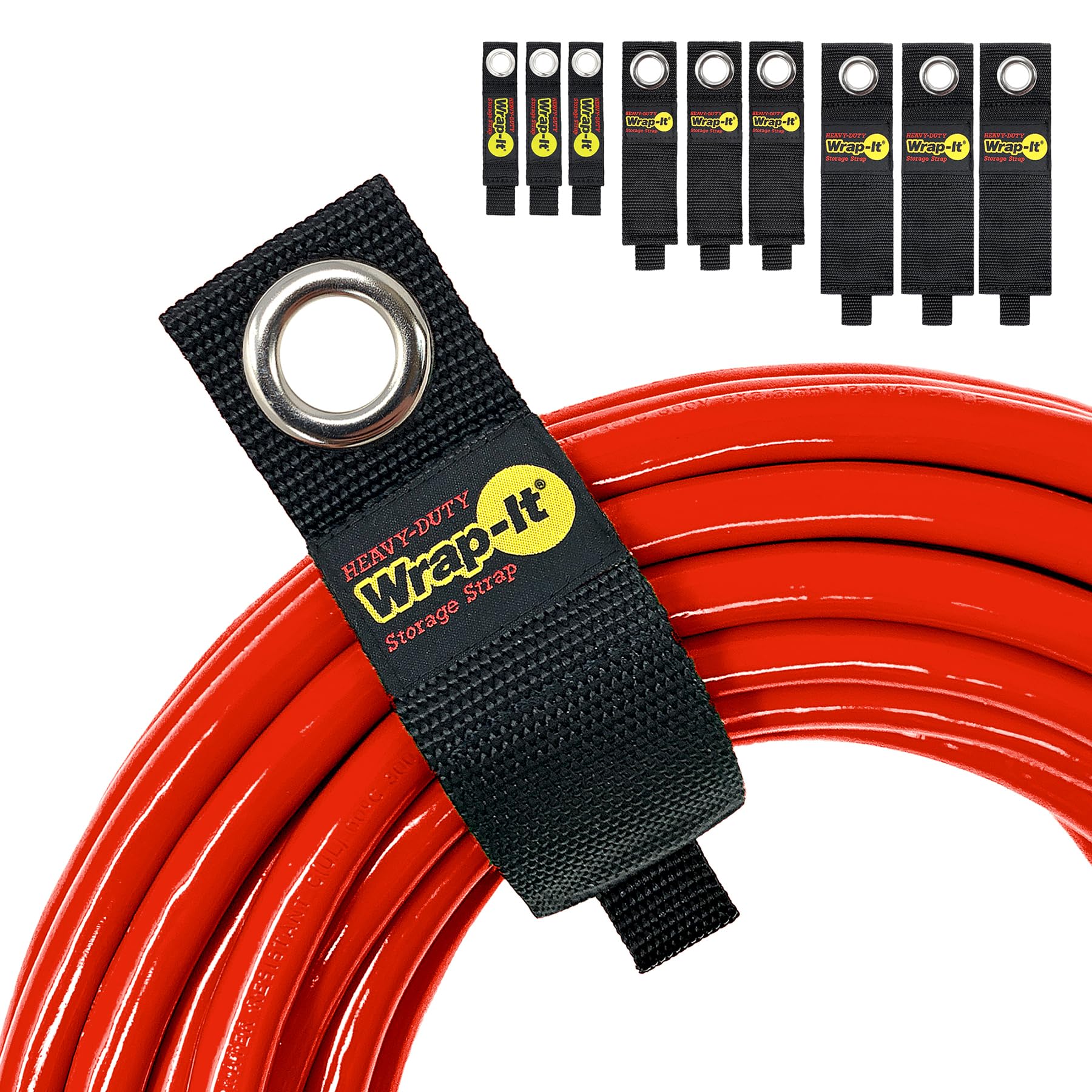 Heavy Duty Wrap It Storage Straps   Assorted 9 Pack   Extension Cord Hanger Cord Straps For Garage Storage And Organization