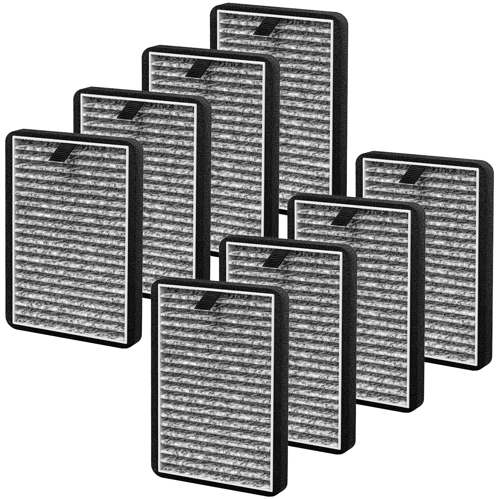 8 Pack Dstx Hepa + Carbon Filters Replacement Compatible With Clarifion Dstx Mini Personal Portable Air Purifiers For Home, Bedr