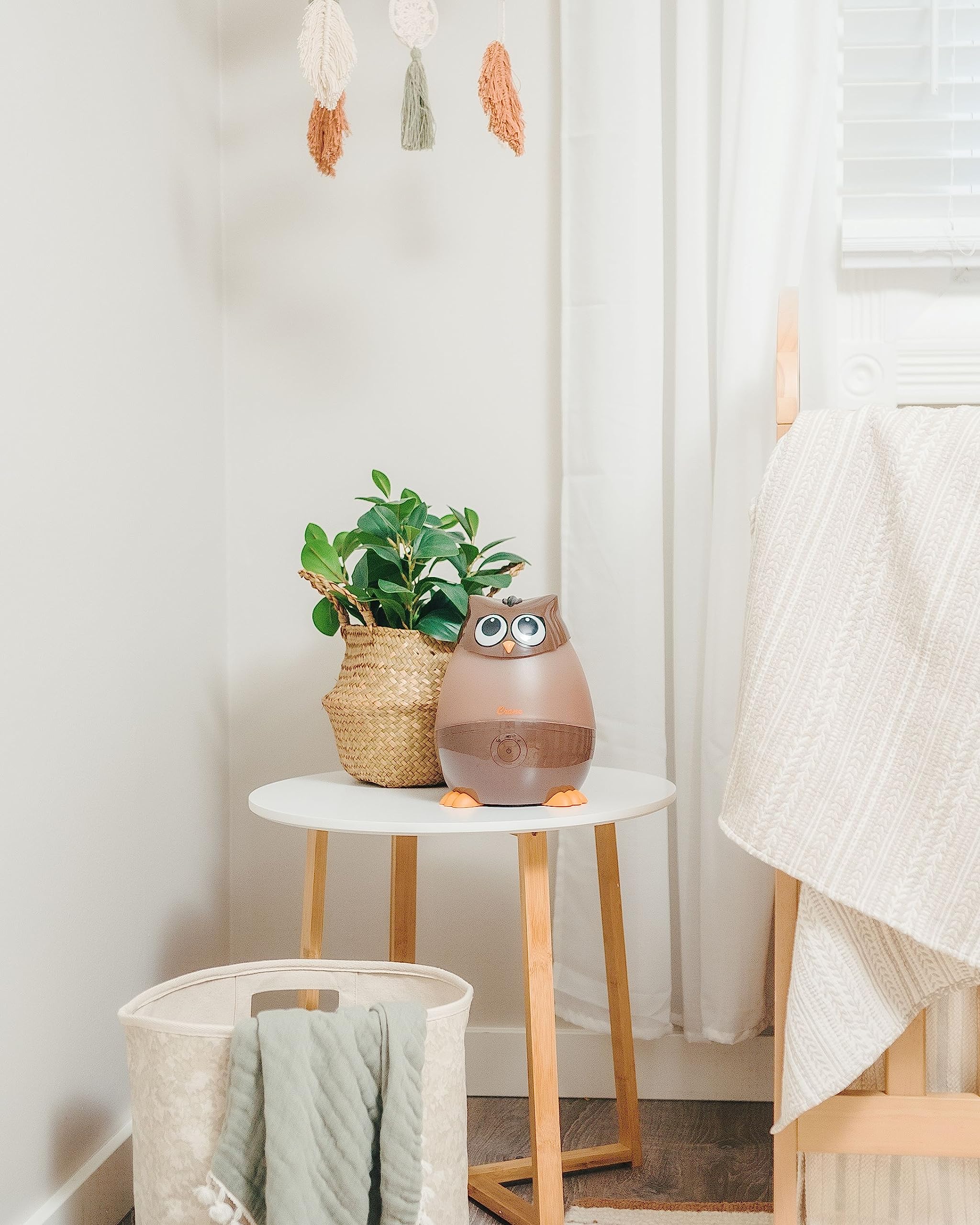 Crane Adorables Ultrasonic Mini Humidifiers For Bedroom And Baby Nursery, 5 Gallon Cool Mist Air Humidifier For Large Room Or Ki