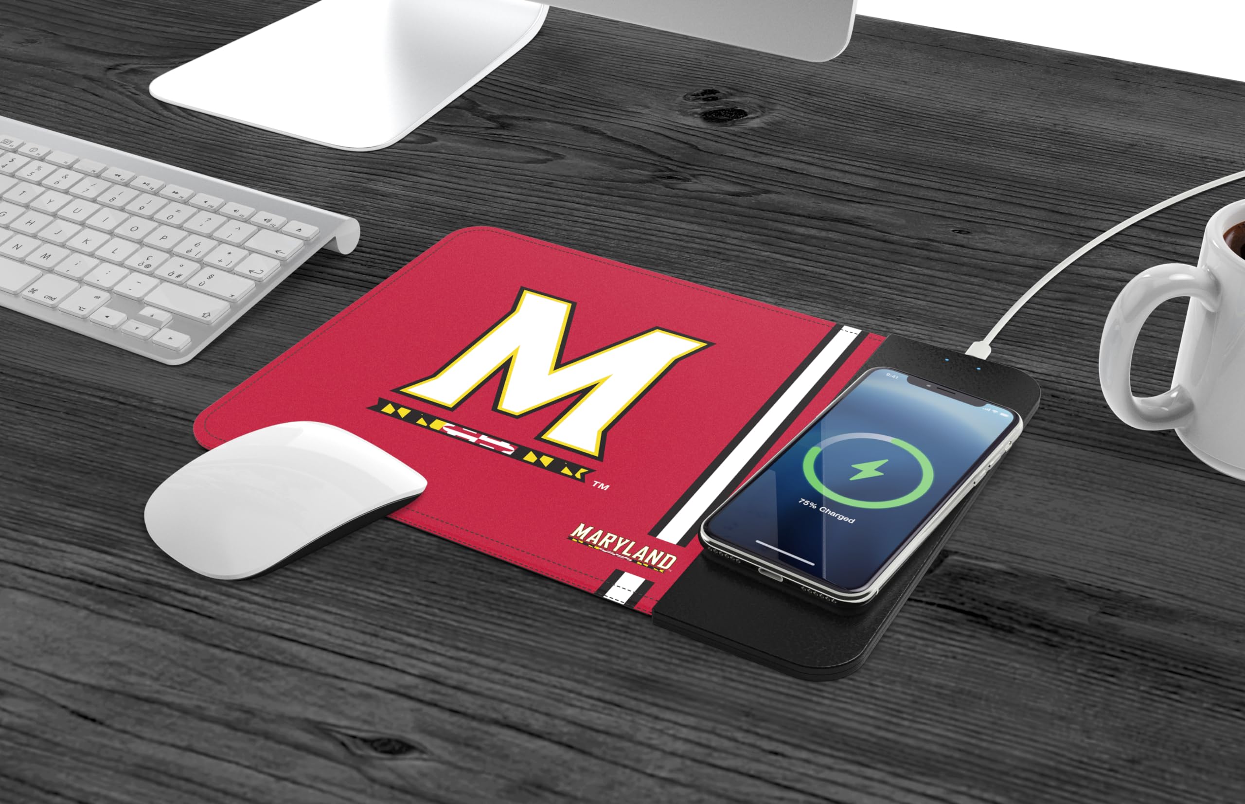 Soar Ncaa Wireless Charging Mouse Pad, Maryland Terrapins