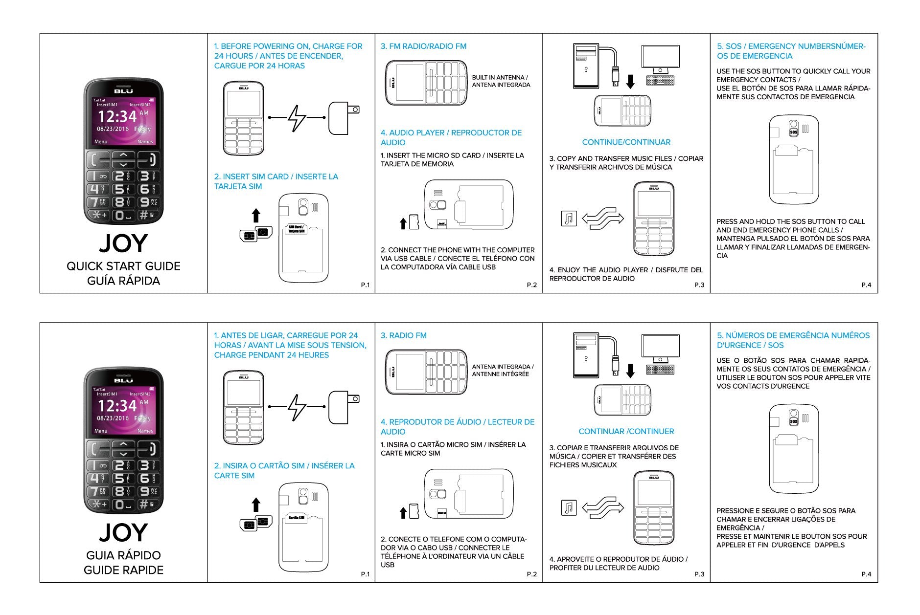 Blu Joy   2.4', Factory Unlocked Phone   Red
