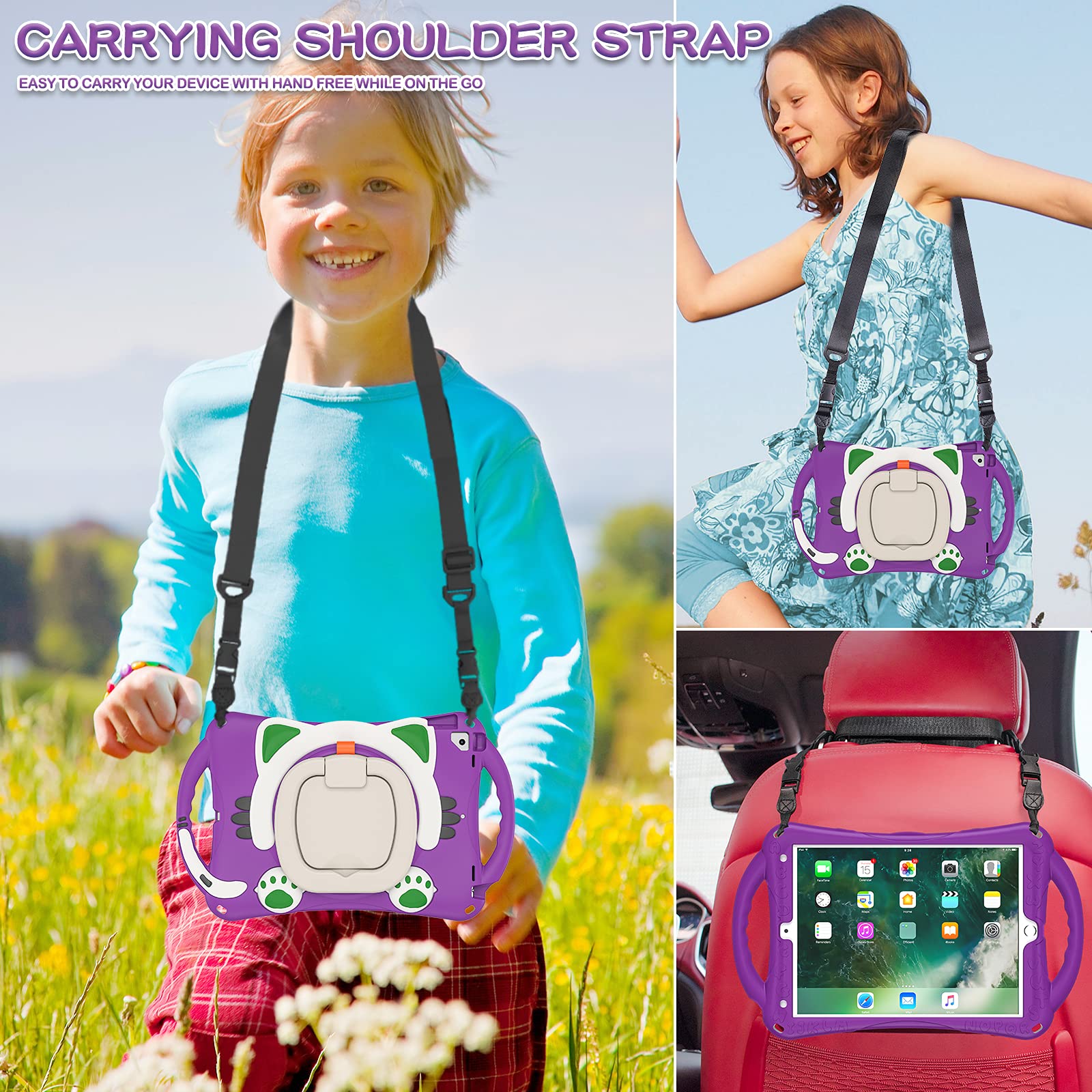 Batyue Rugged Case For Ipad 10.2 Inch 8Th/7Th Generation (2020/2019)/Ipad Air 10.5 2019 / Ipad Pro 10.5 2017 With Rotating Stand