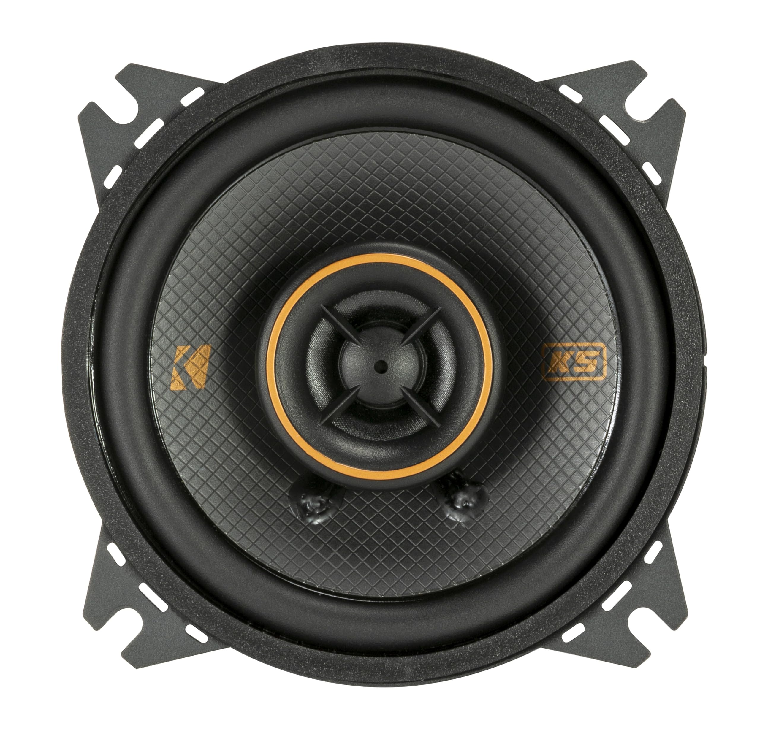 Kicker 51Ksc404 Coaxial Speaker System, 2 Way Design, One (1) Pair, 4'' (100Mm) Polypropylene Woofer/Midrange, 1/2'' (13Mm) Silk