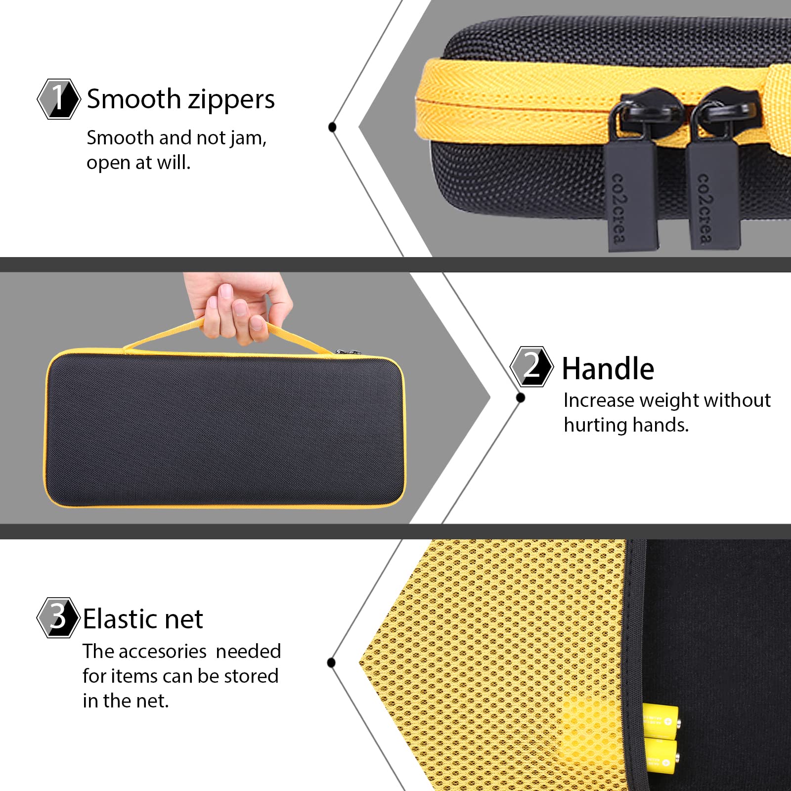 Co2Crea Hard Case Replacement For Logitech K400 Plus Wireless Touch Keyboard Touchpad