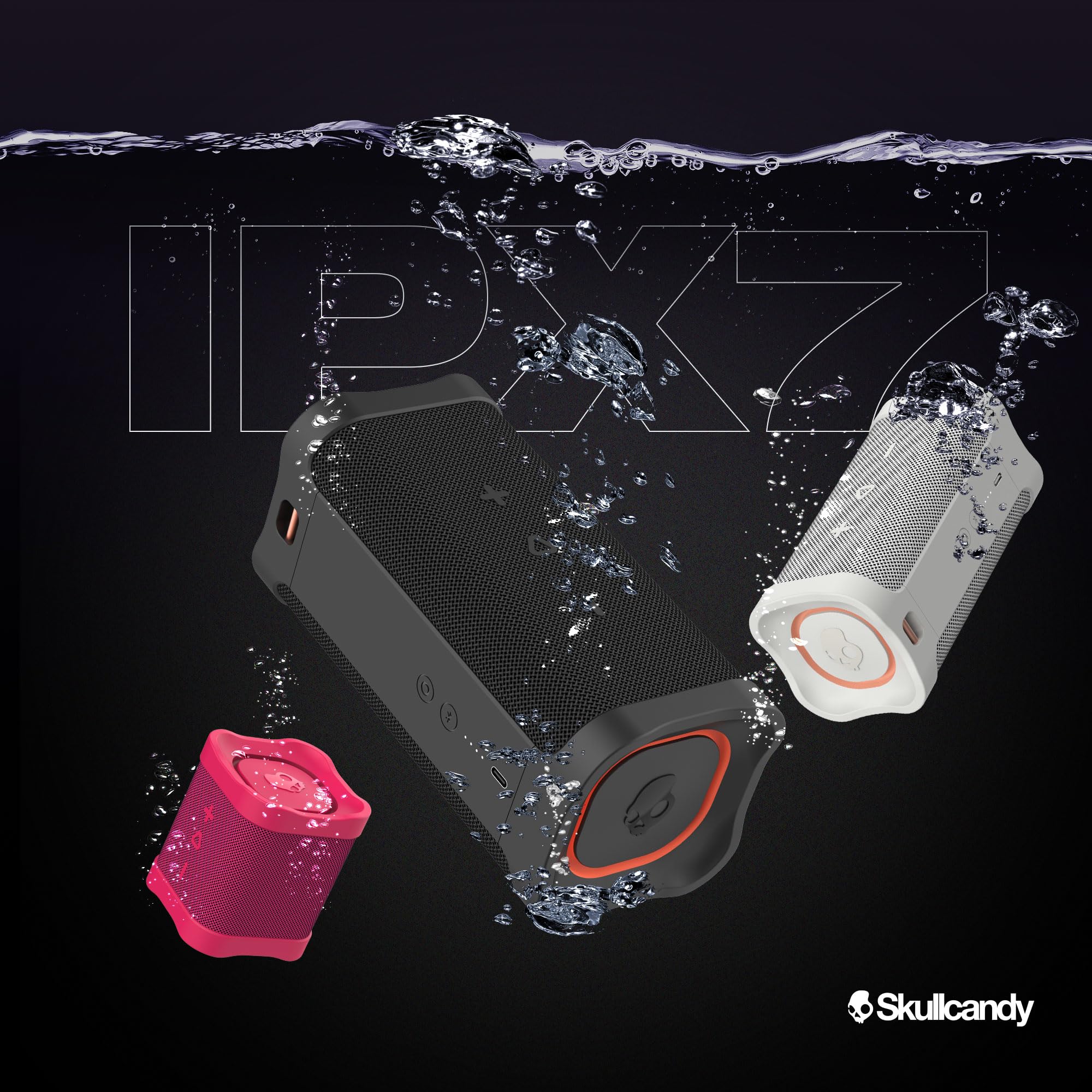 Skullcandy Terrain Xl Wireless Bluetooth Speaker - Ipx7 Waterproof Portable Speaker, 18 Hour Battery, Nylon Wrist Wrap, True Wir