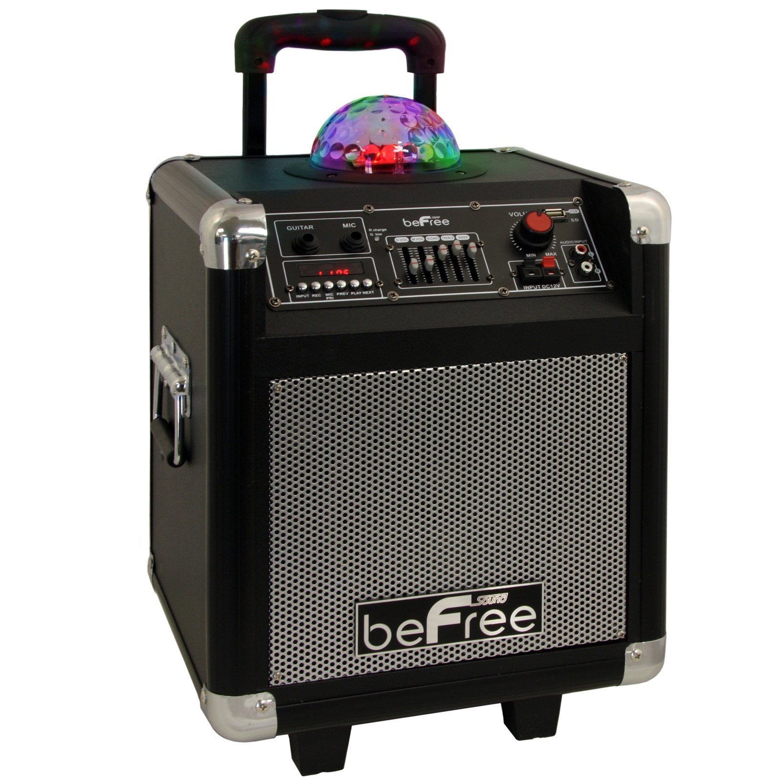beFree Sound Projection Party Light Dome 6.5 Inch Subwoofer Bluetooth Portable Party Speaker with USB/SD Input, FM Radio, Remote