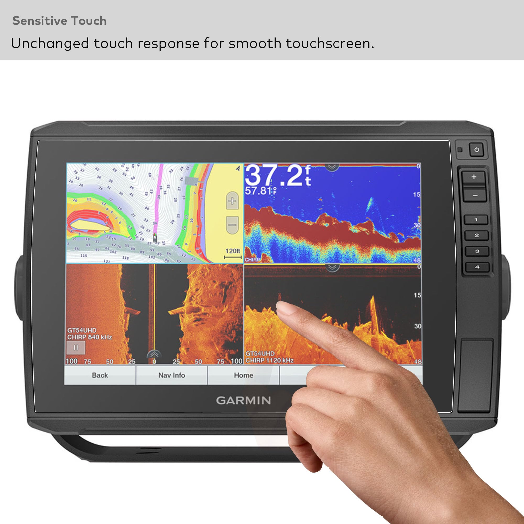 Innosure [2 Pack] For Garmin Echomap Ultra 102Sv 106Sv Tempered Glass Screen Protector 10 Inch Fishfinder Touchscreen Accessorie