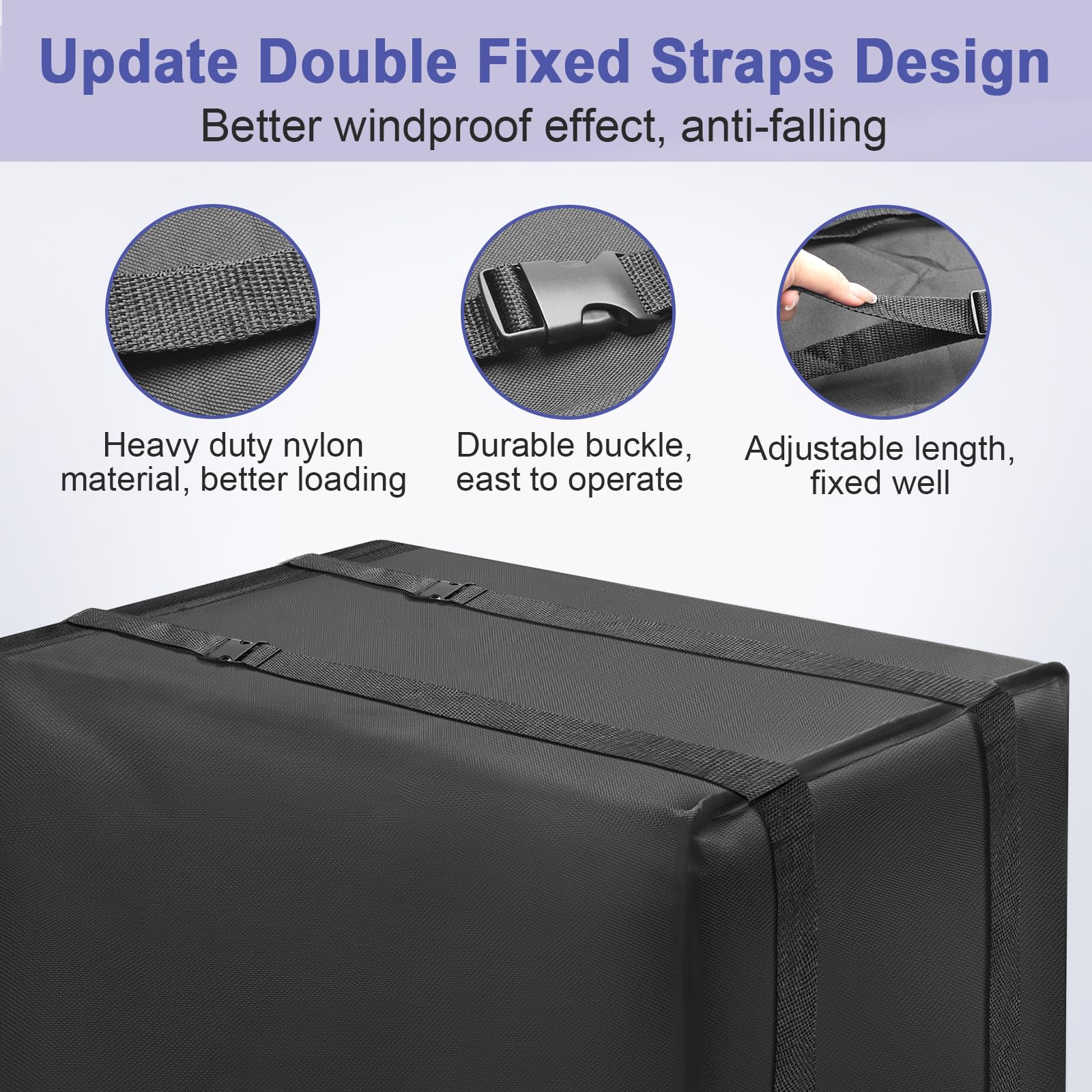 600D U Shaped Window Air Conditioner Cover For Midea U Shaped Ac, Luxiv Black Outdoor Window Ac Waterproof Cover For U Shaped Wi