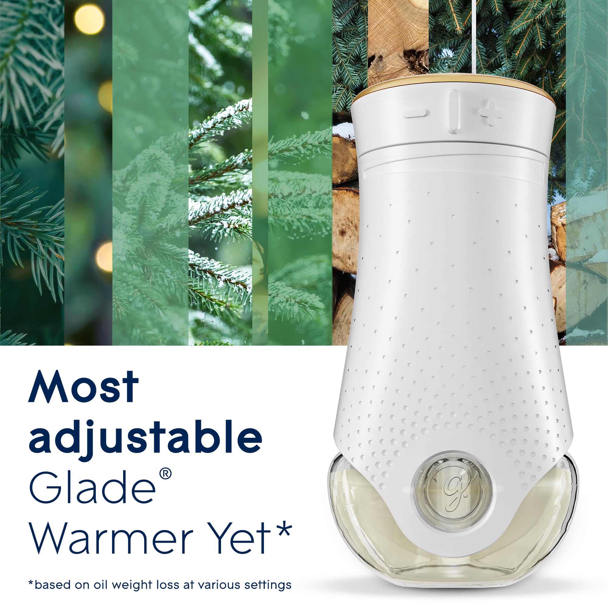 Glade Plugins Refills Air Freshener, Scented And Essential Oils For Home And Bathroom, Twinkling Pine & Cedar, Limited Edition S