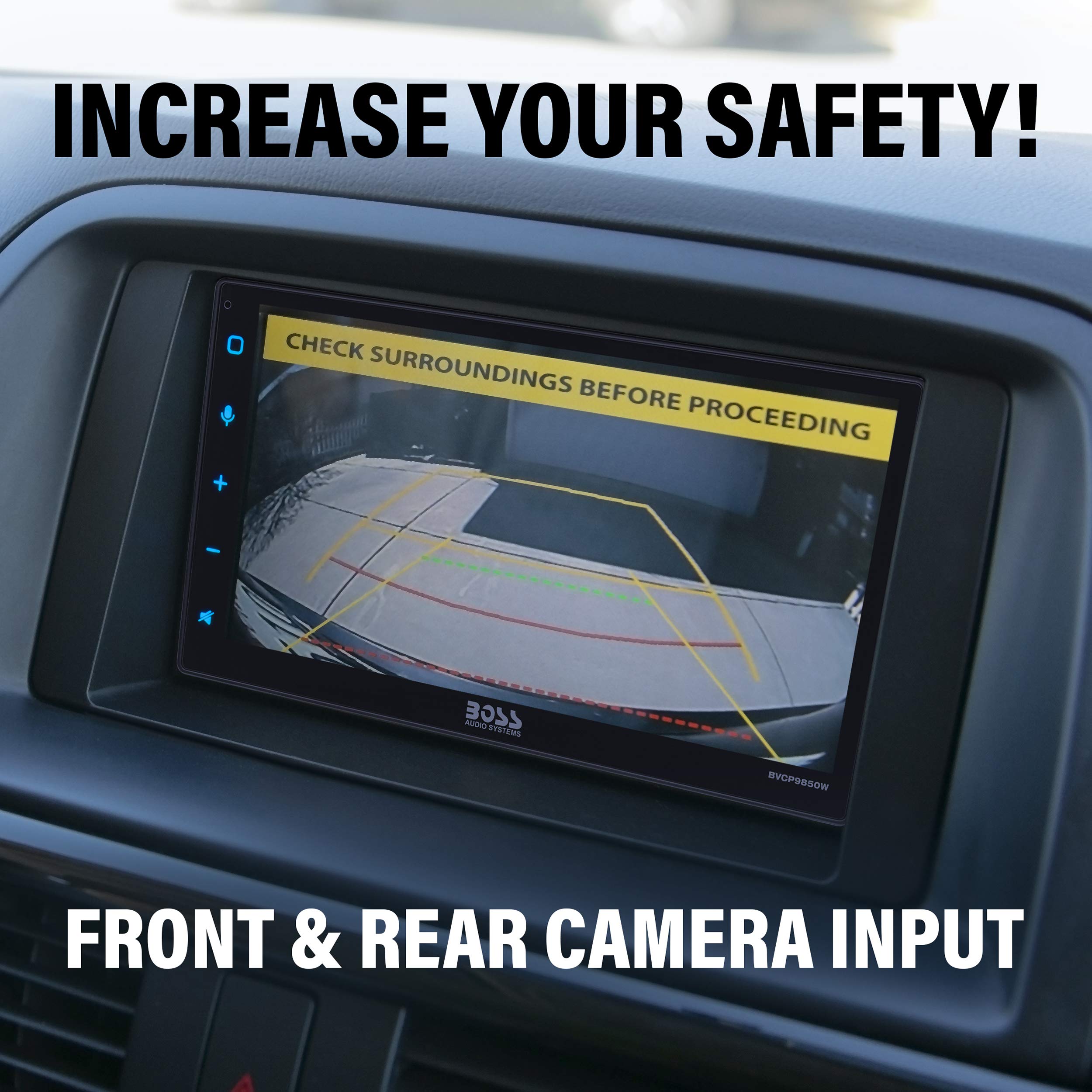 Boss Audio Systems Bvcp9850W Car Stereo   Wireless Apple Carplay & Android Auto, Double Din, 6.75 Inch Touchscreen, Bluetooth, N