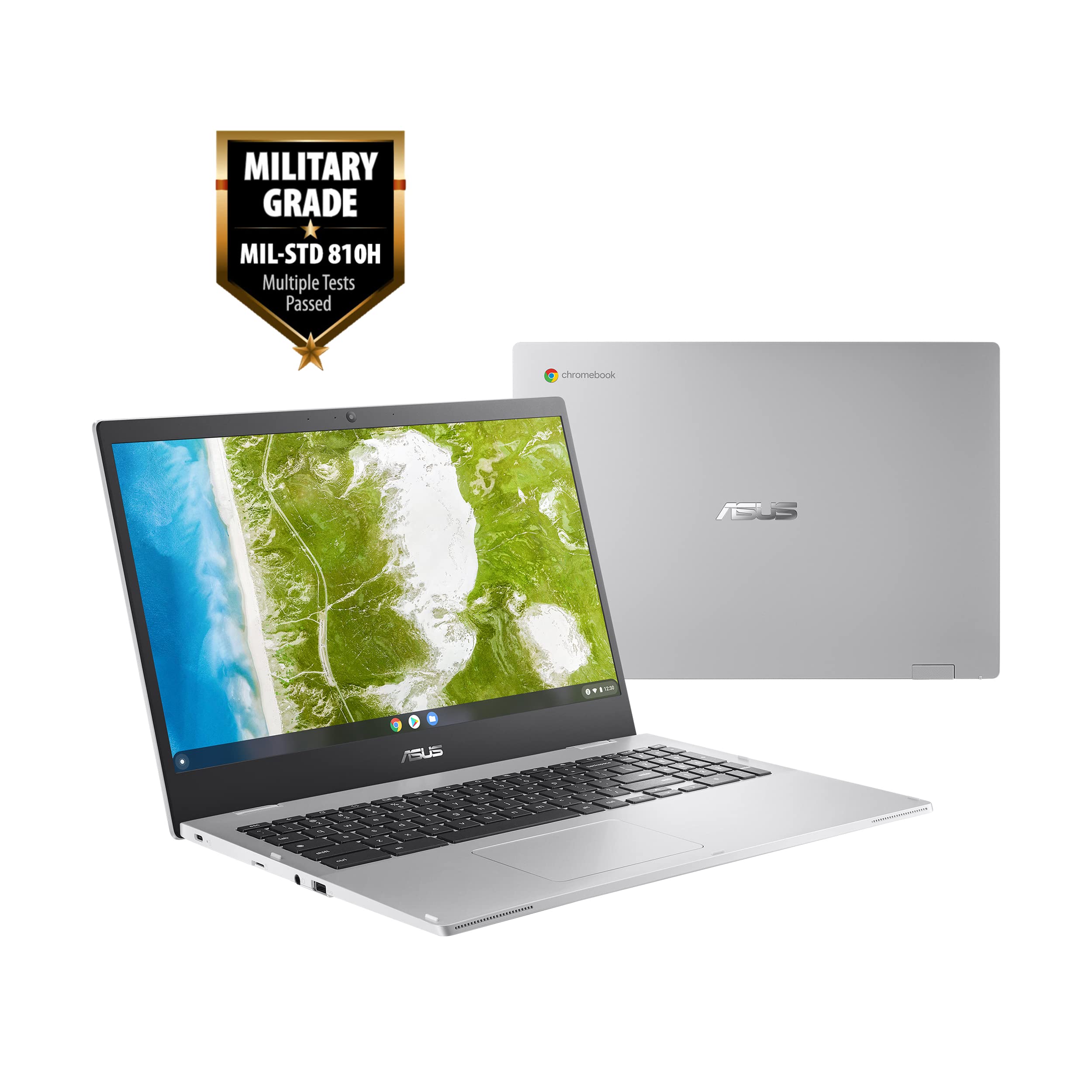 Asus Chromebook Cx1, 15.6 Full Hd Nanoedge Display, Intel Celeron N4500 Processor, 64Gb Emmc Storage, 4Gb Ram, Chrome Os, Transp