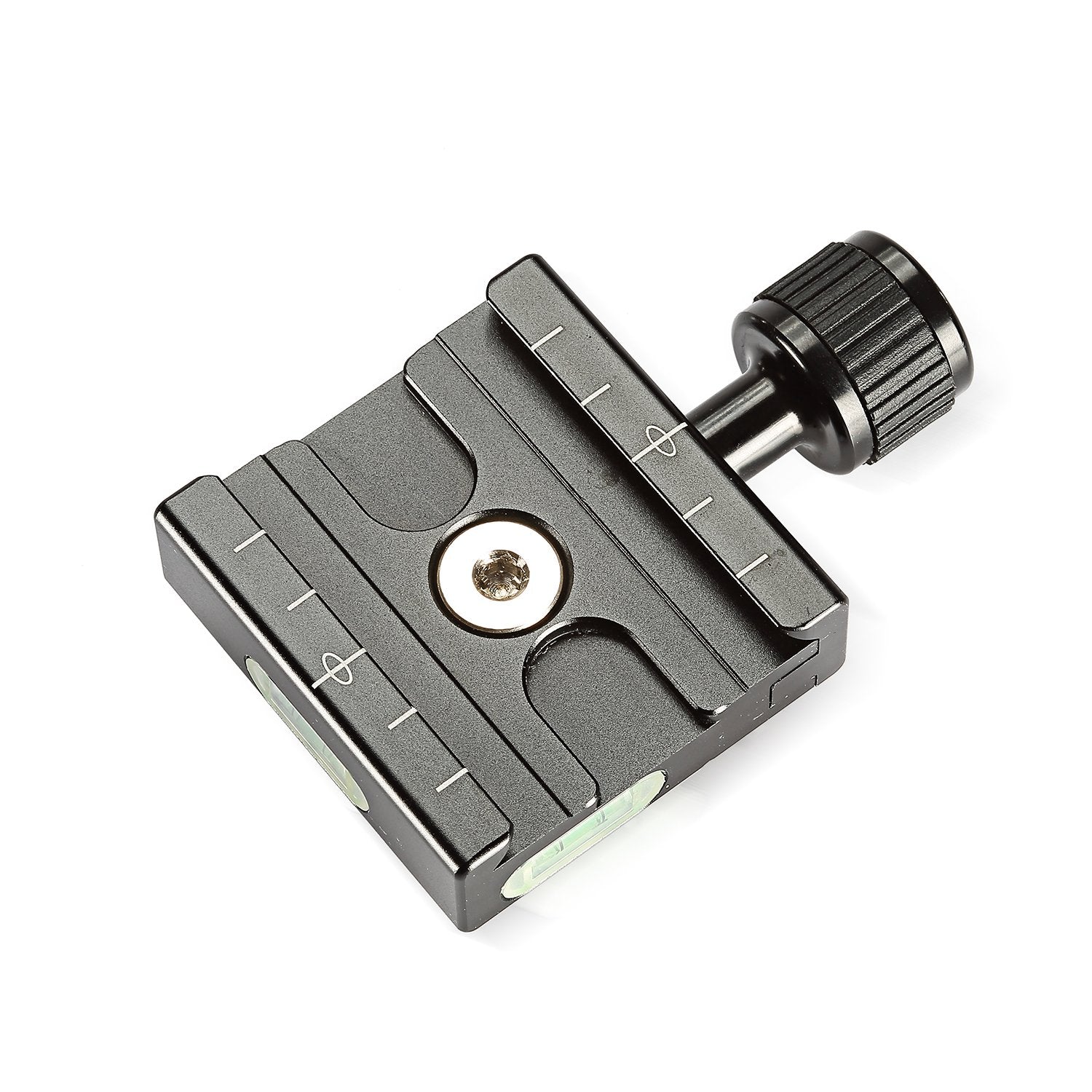 Neewer Aluminium 50Mm Quick Release Plate Qr Clamp 3/8 Inch With 1/4 Inch Adapter And Built In Bubble Level