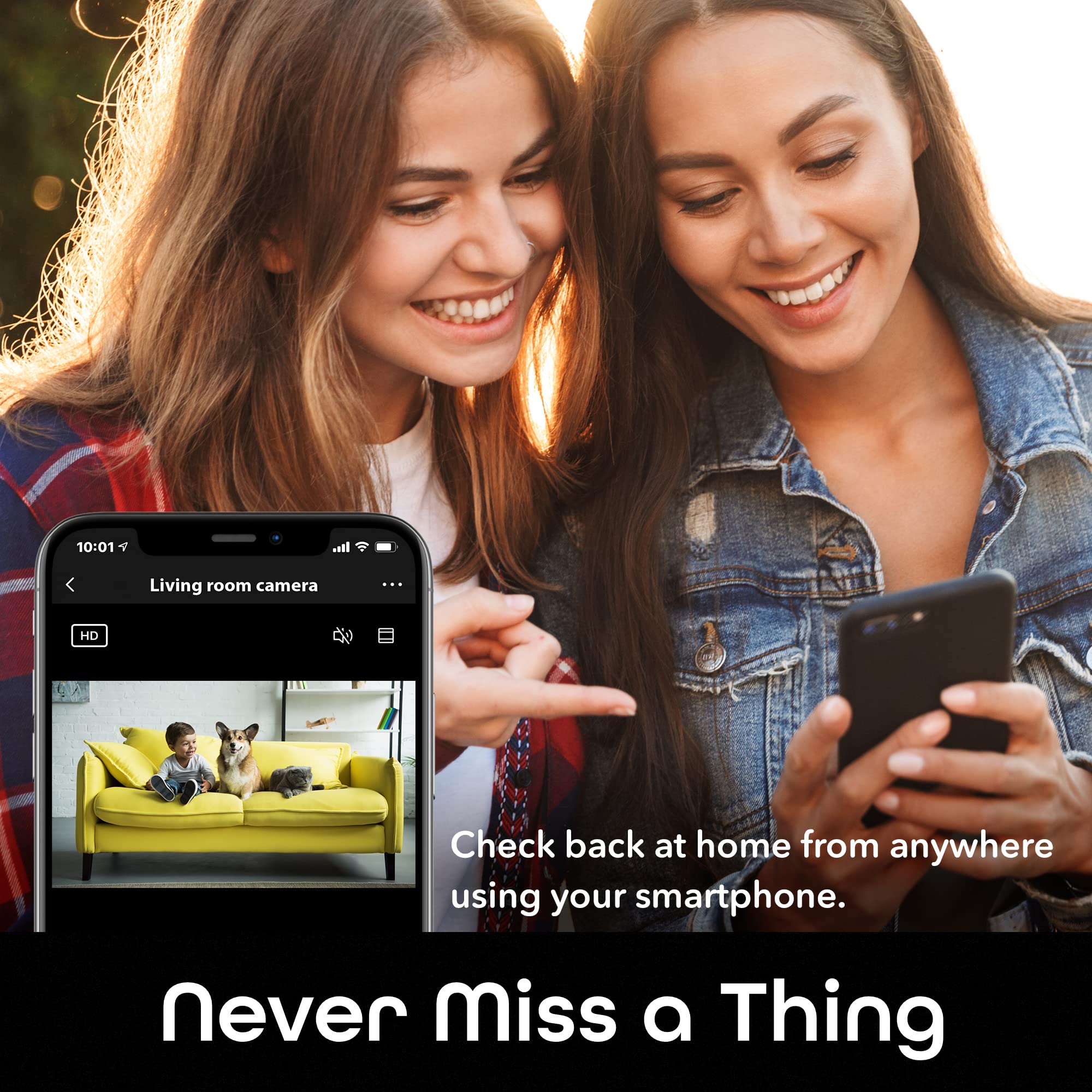 Geeni Vivid Indoor Smart Wi Fi Camera, 1080P Hd Surveillance With 2 Way Talk And Motion Detection, Compatible With Alexa And Goo