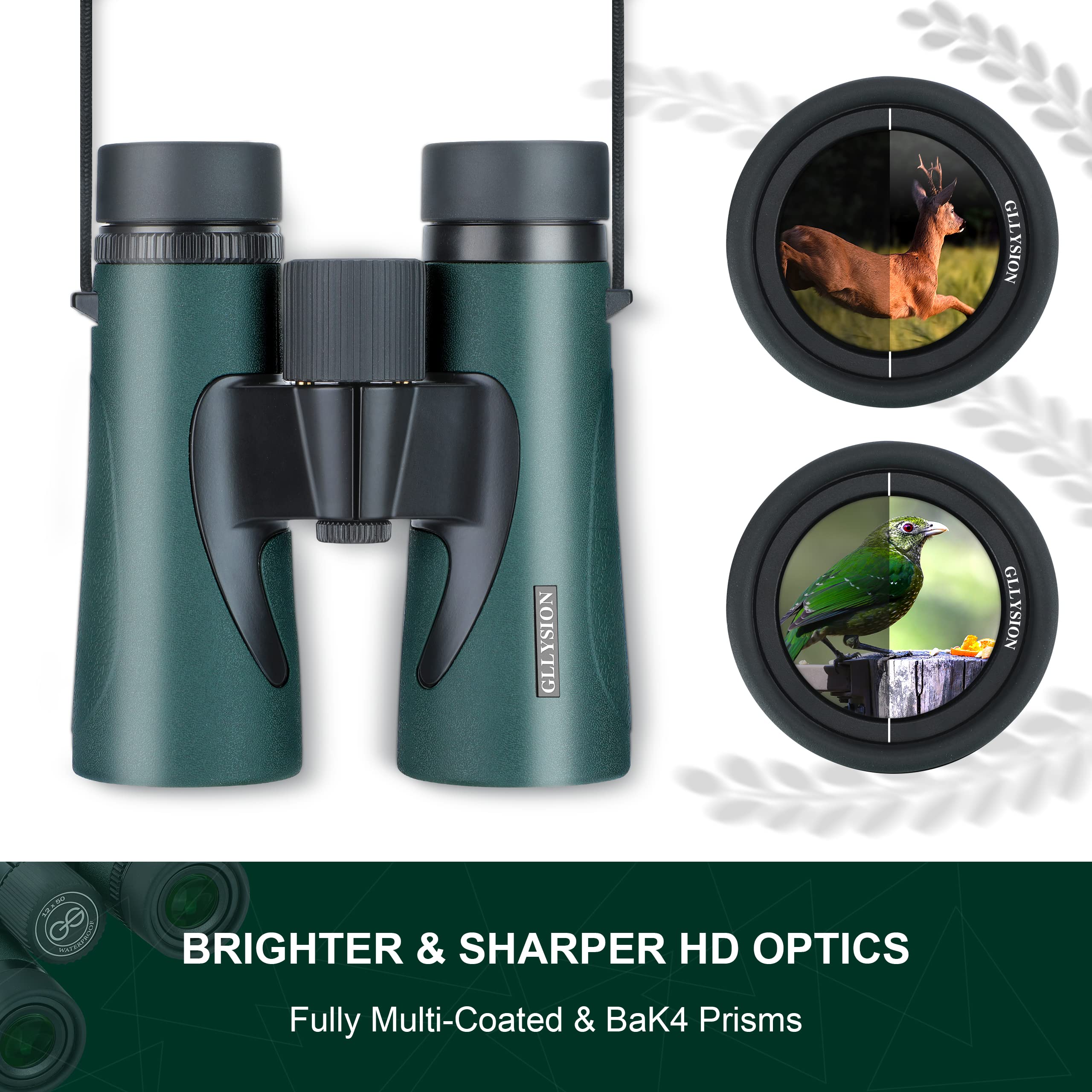 10X42 Professional Hd Binoculars For Adults With Phone Adapter, High Power Binoculars With Bak4 Prisms, Super Bright Lightweight
