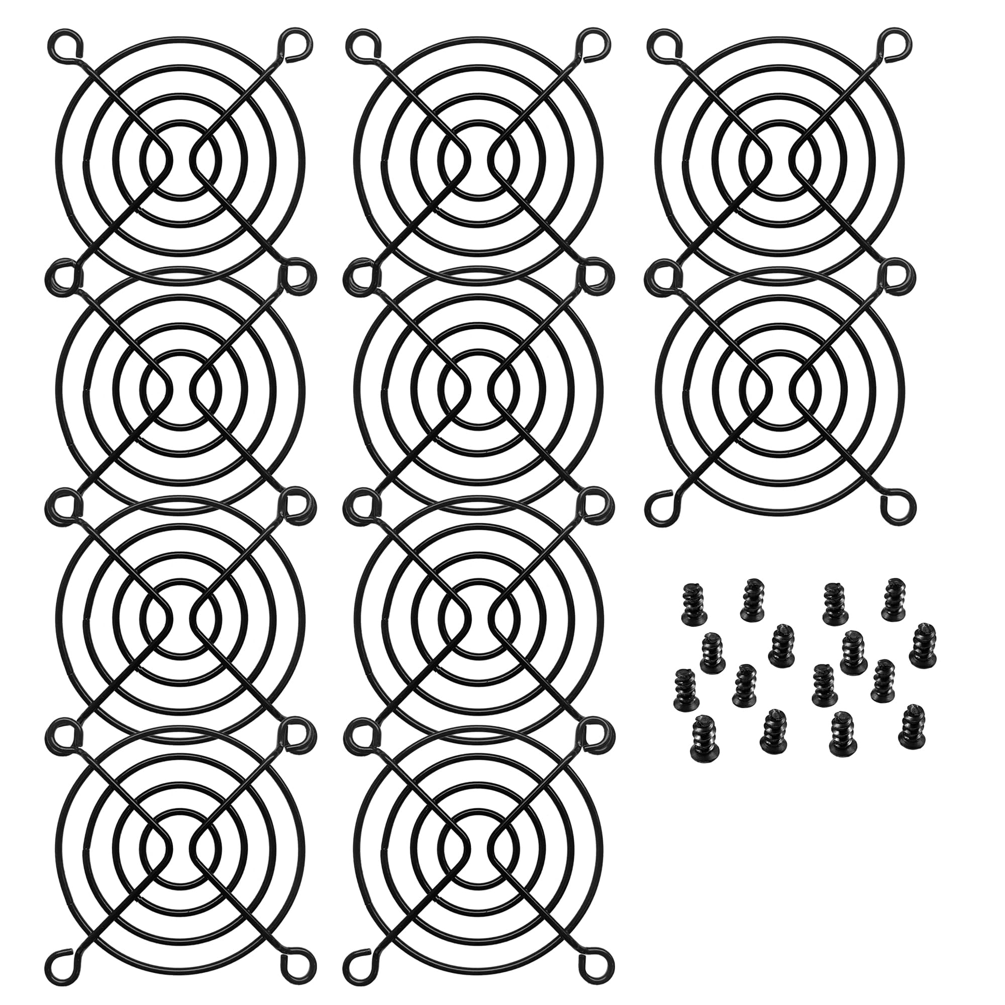 80Mm Black Fan Grill (10 Pack)