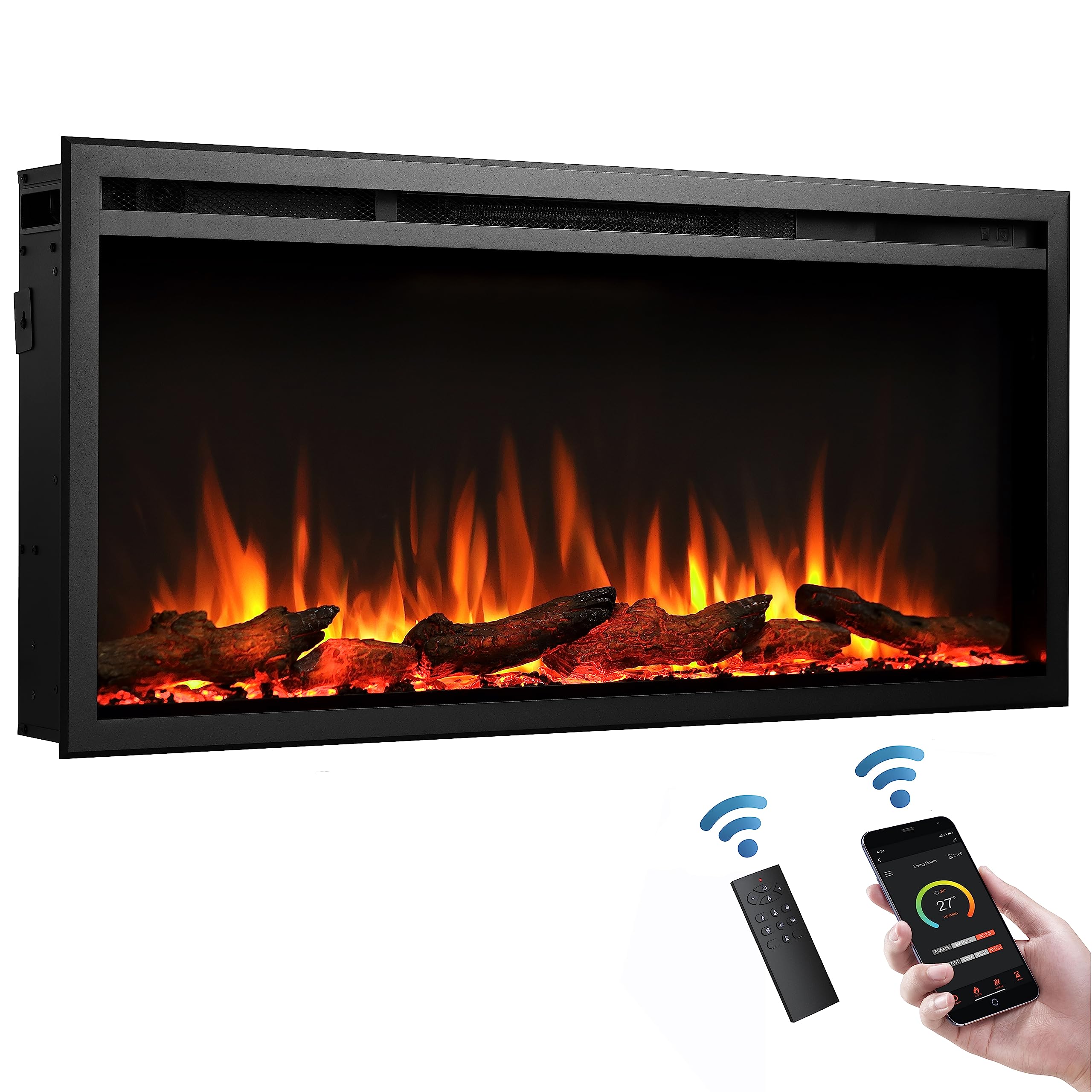 Legendflame 40'' W Austin In Wall Recessed & Wall Mounted Electric Fireplace (Ef286A)