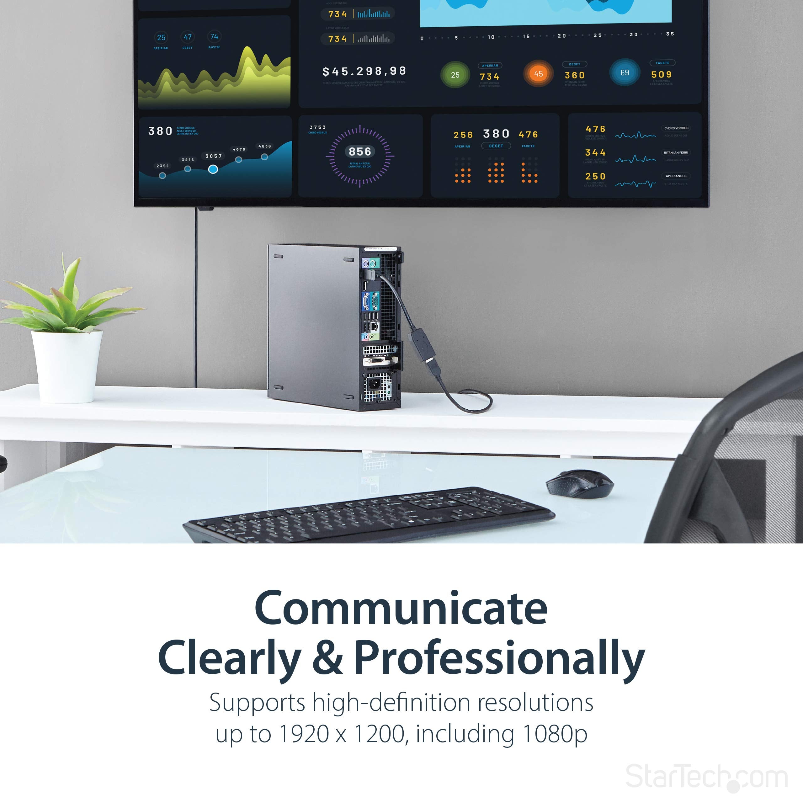 Startech.Com Displayport To Hdmi Adapter   Dp To Hdmi Adapter/Video Converter   1080P   Vesa Certified   Dp To Hdmi Monitor/Disp