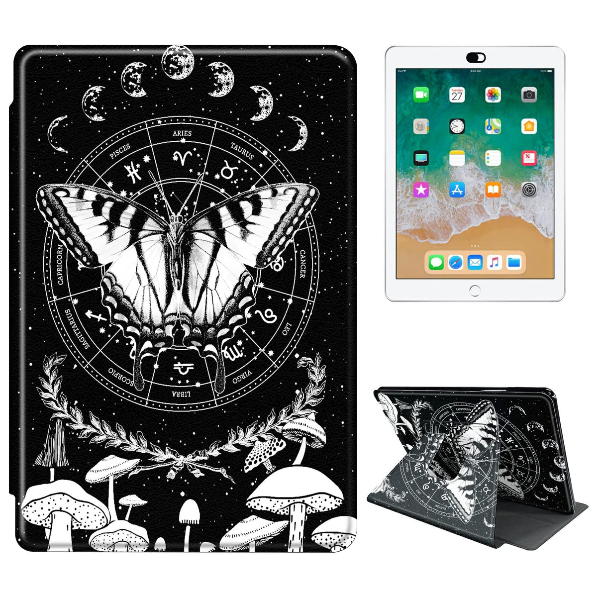 Rwutytiul For All New Kindle 11Th Generation 2022 (6 Inch, Model C2V2L3) Case, 360 Degree Rotating Protective Stand Case With 2