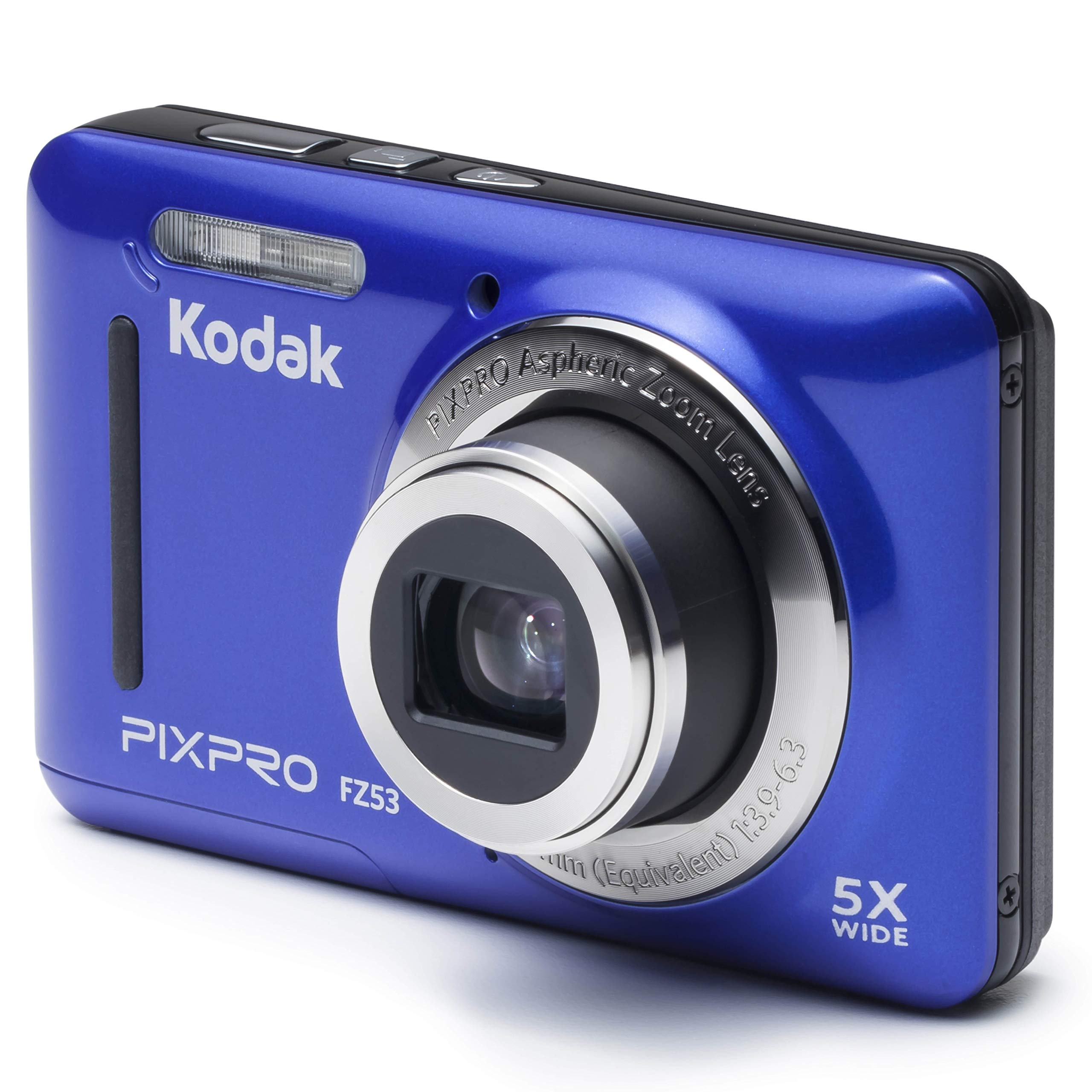 Kodak FZ53-BL Point and Shoot Digital Camera with 2.7 LCD, Blue