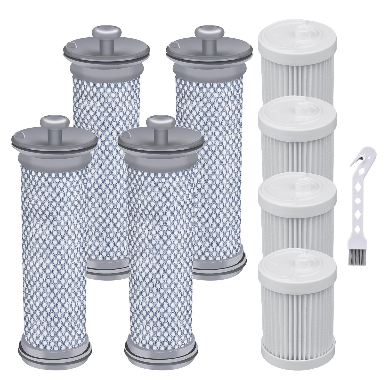 Vacuum Replacement Filter Kit For Tineco A10/A11 Hero, A10/A11 Master, Pure One S11, S12 Pro Ex, S15 Series, Pwrhero11 Snap Cord