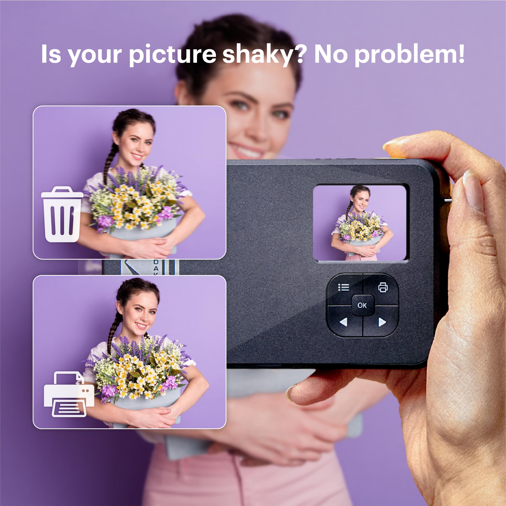 Kodak Mini Shot 2 Retro 4Pass 2-In-1 Instant Digital Camera And Photo Printer (2.1X3.4 Inches) + 8 Sheets, White