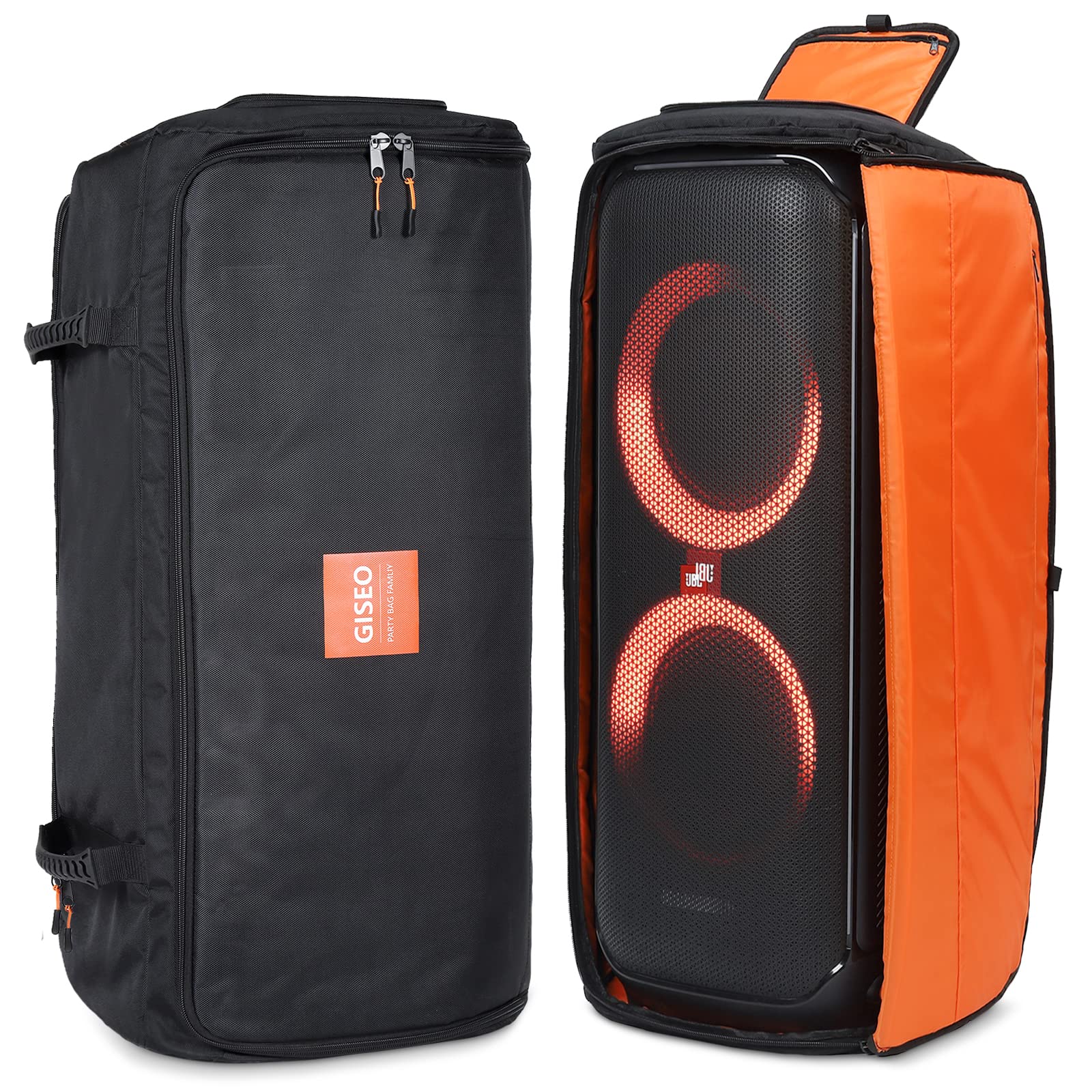 GISEO Speaker Bag Rugged Carry Case Compatible with JBL Party Box Series, Portable Speaker Carry Tote Backpack (For JBL Partybox