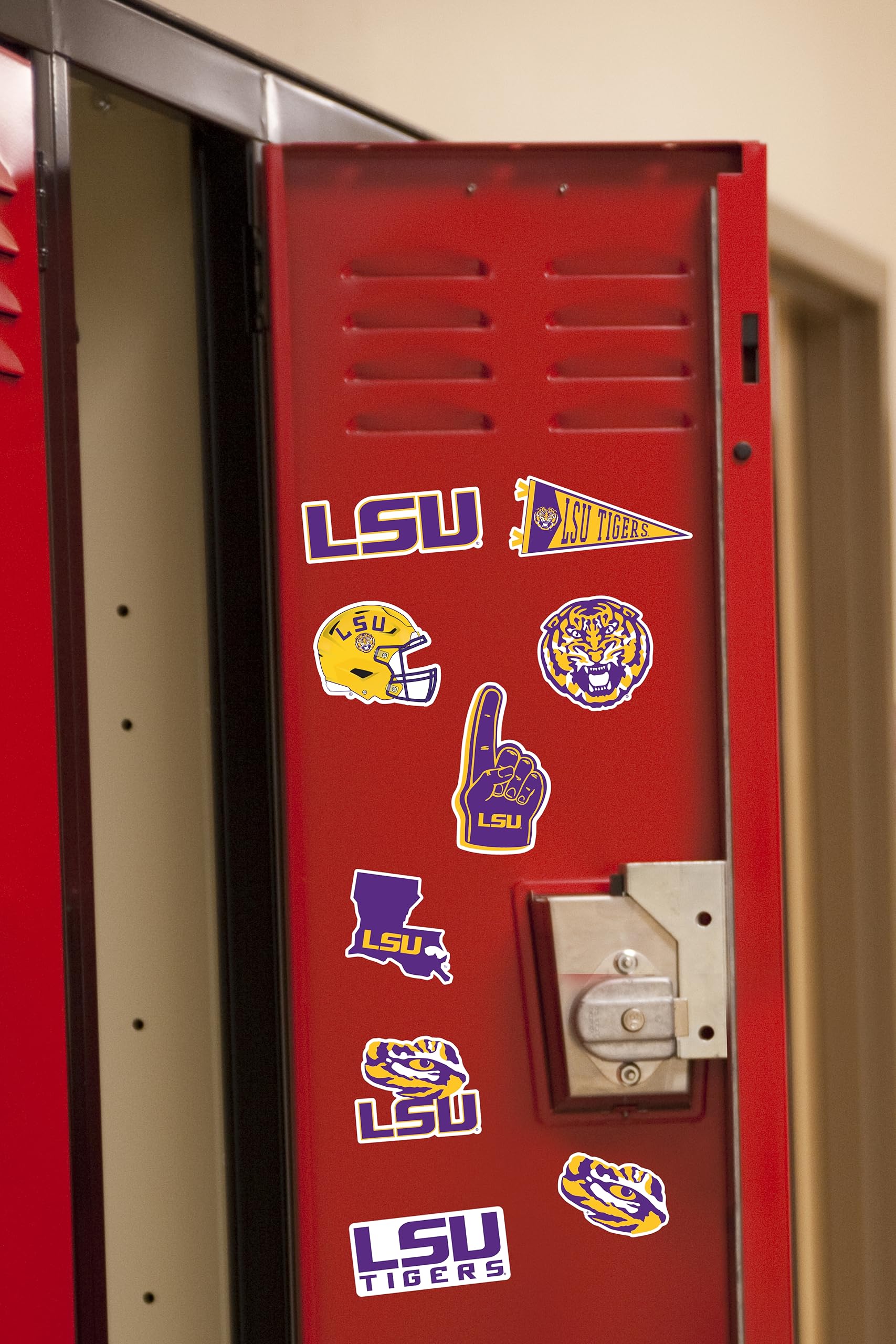 Lsu 50Ct Vinyl Large Deluxe Stickers Variety Pack   Laptop, Water Bottle, Scrapbooking, Tablet, Skateboard, Indoor/Outdoor   Set