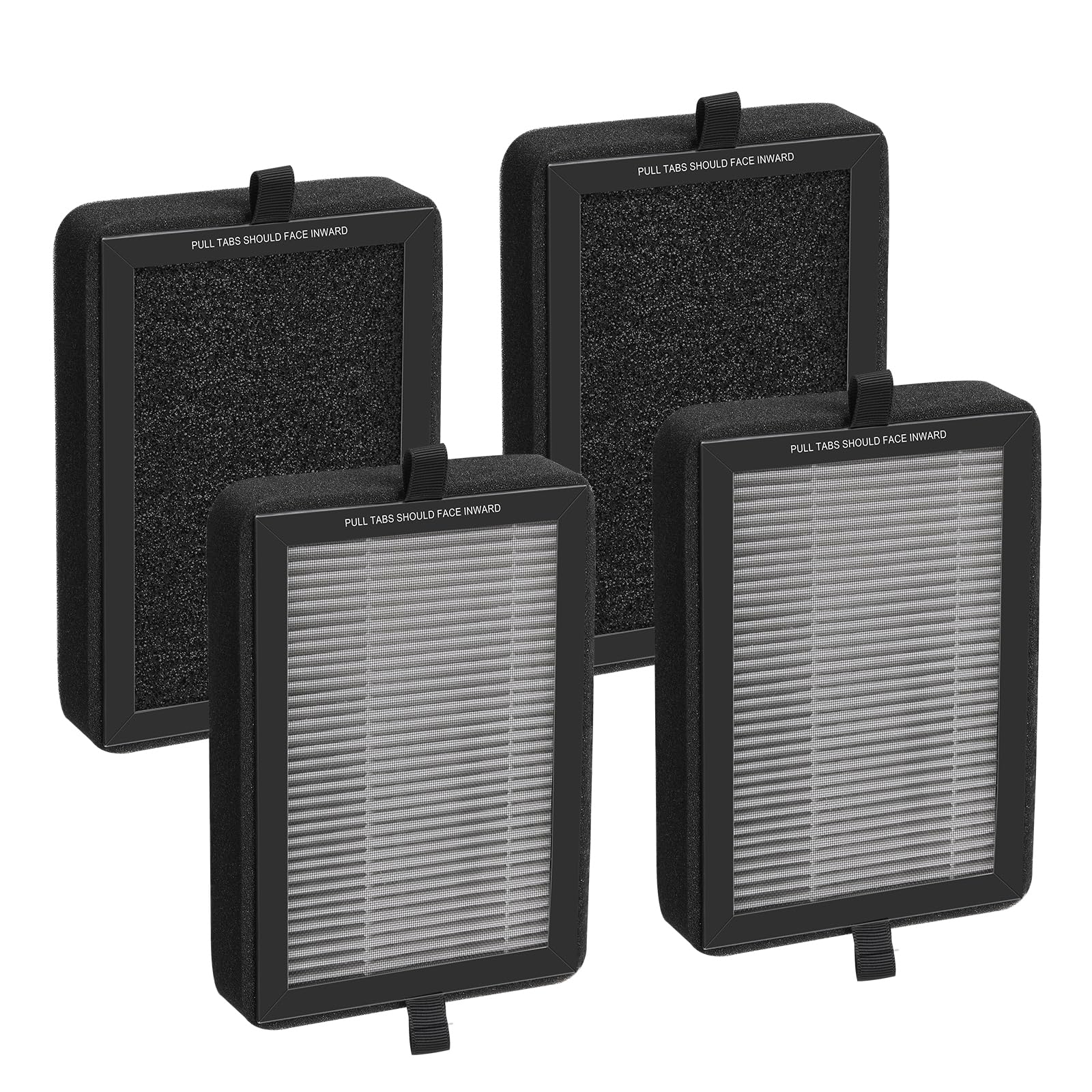 4 Pack Lv H128 Replacement Filter For Levoit Air Purifier , Compatible With Lv H128 / Puurvsas (Hm669A) / Rovacs (Rv60)Air Purif