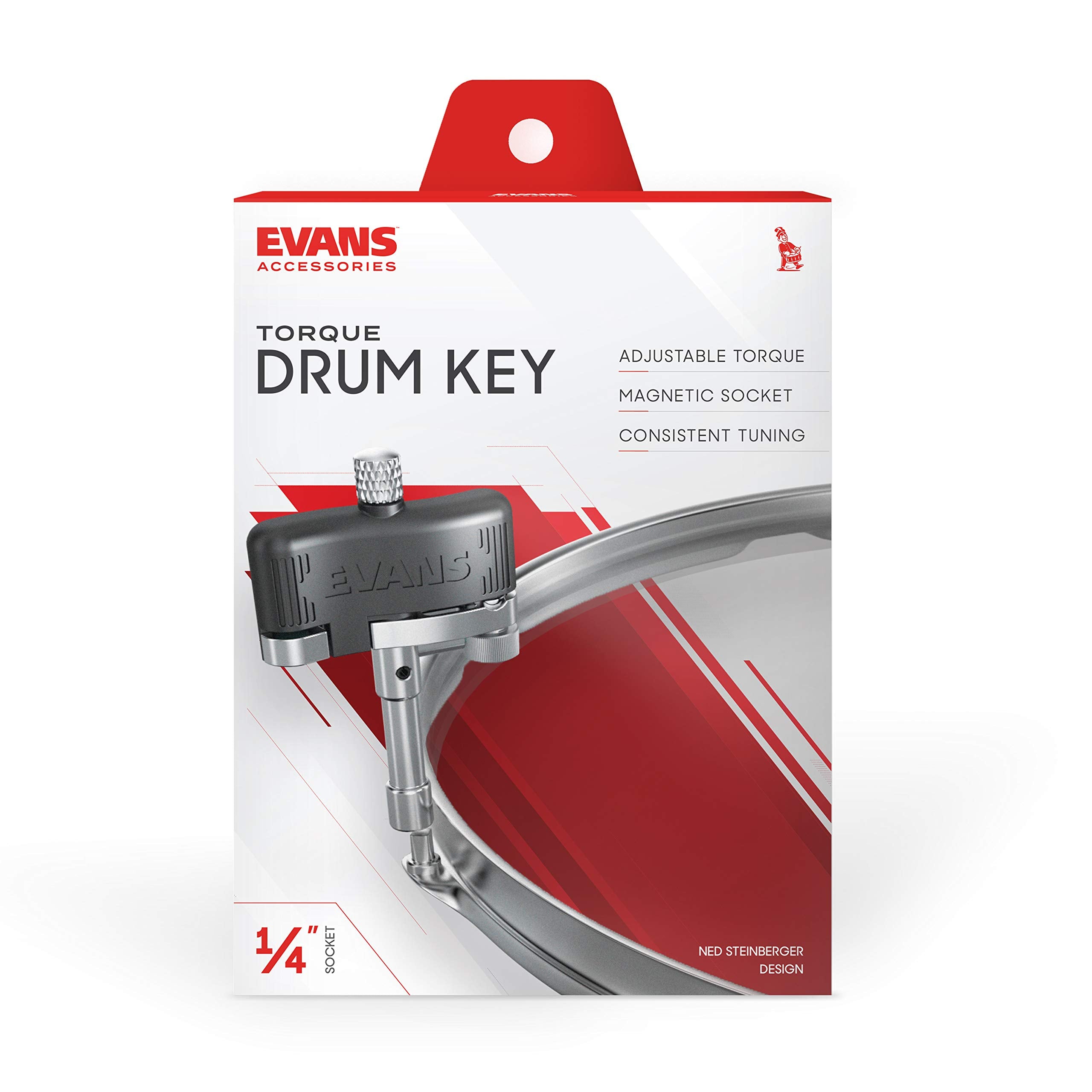 Evans Torque Key   Drum Key Tuner   Magnetic Drum Tuner   Drum Tuning Key With Tension Setting   Ergonomic Drum Torque Key