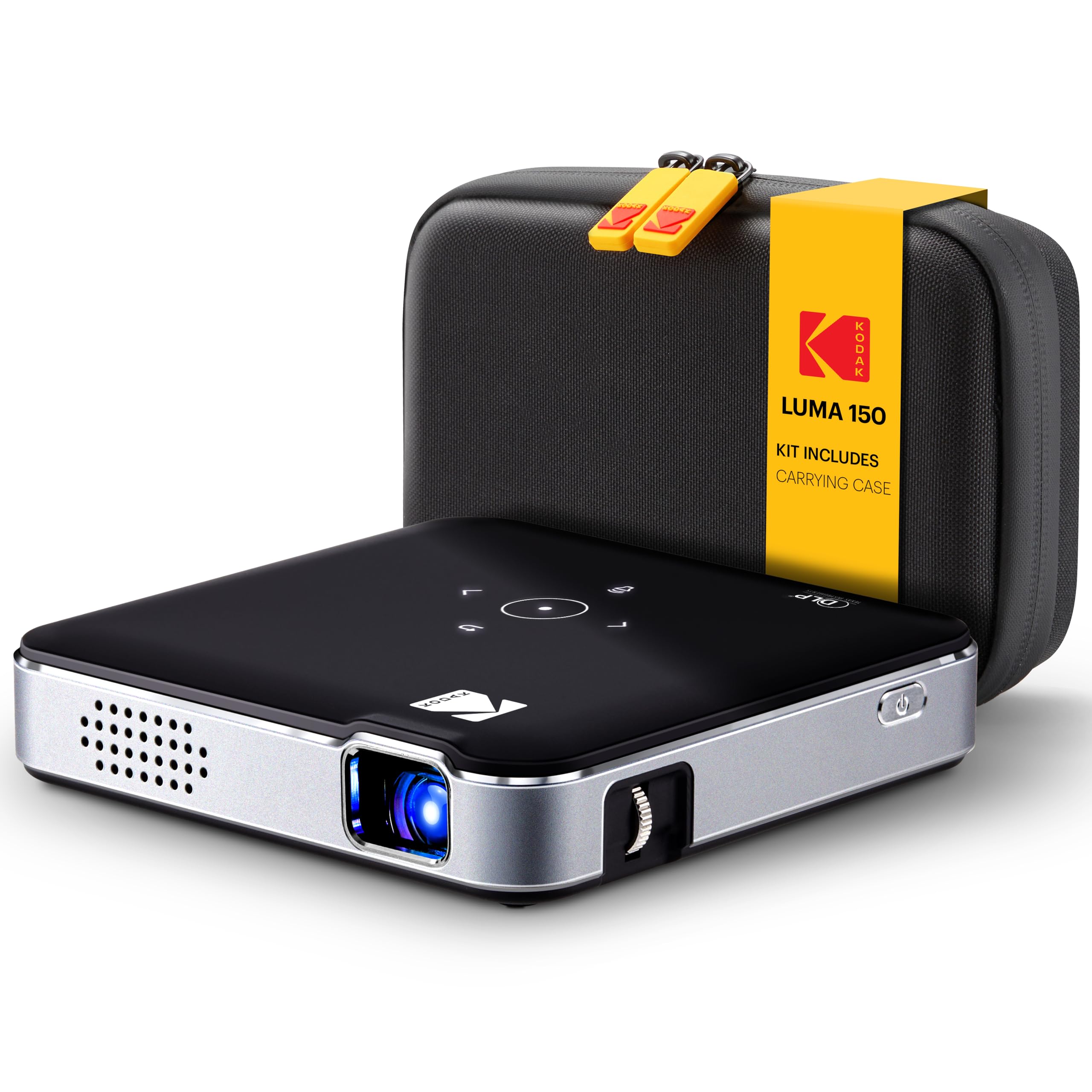 Kodak Luma 150 Wireless Mini Pico Projector Black - DLP, Supports 1080p, Built-in Speaker & Rechargeable Battery, HDMI/USB/micro