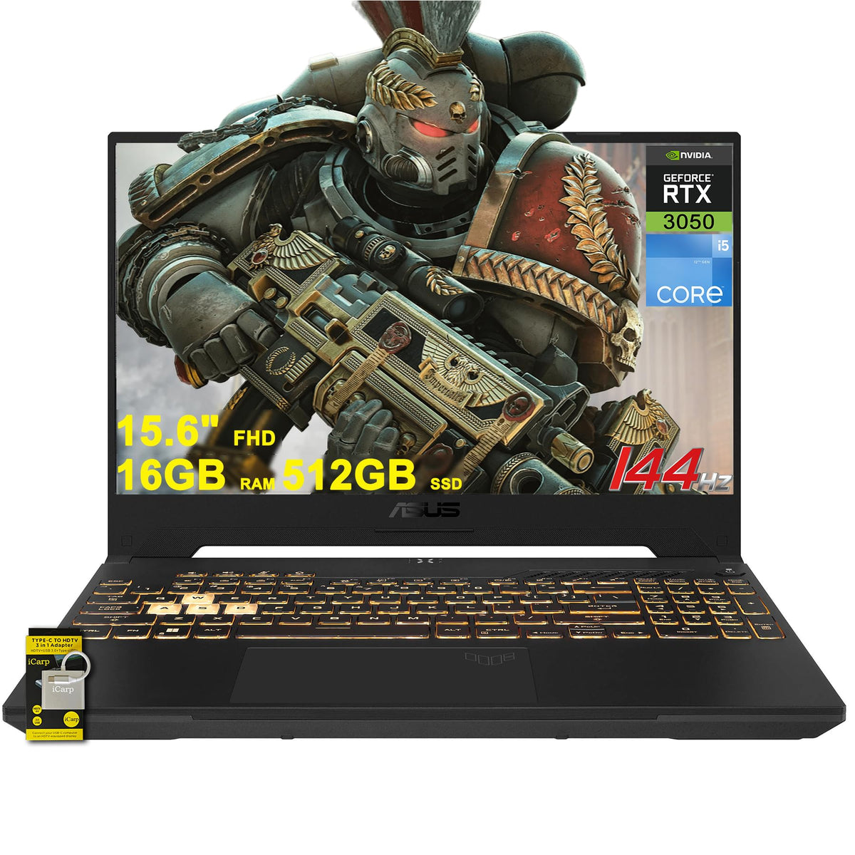 Asus Tuf F15 Gaming Laptop 15.6'' Fhd Ips 144Hz (Mux Switch + Optimus) Intel 12 Core I5 12500H (Beats I7 11800H) 16Gb Ddr4 512Gb