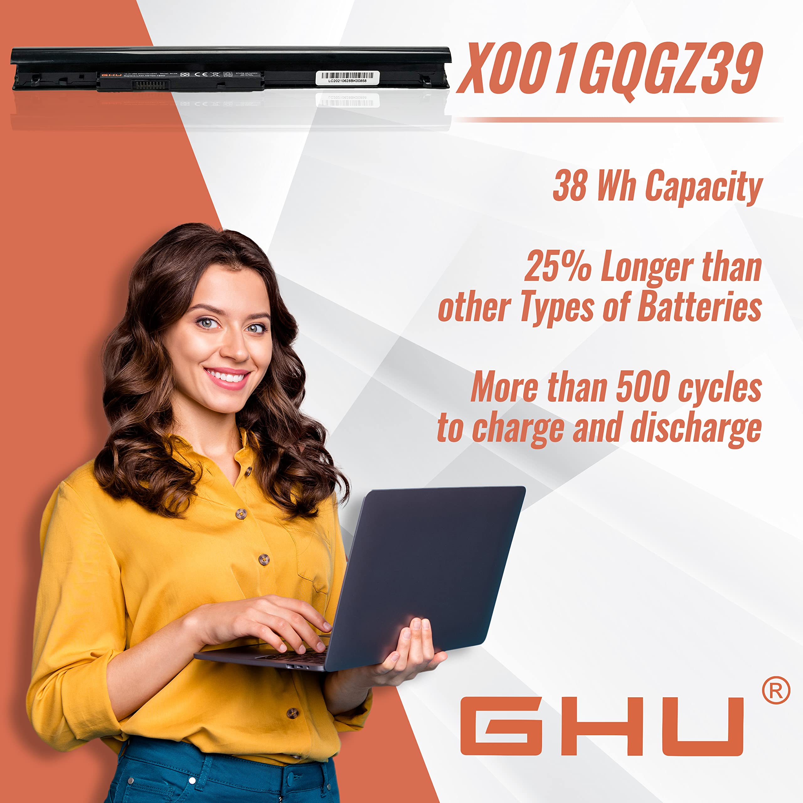 Ghu New 38 Wh 2600 Mah La04 Battery For 776622 001 Hp Battery Replacement 728460 001 Compatible With Hp Pavilion Touchsmart 14 1