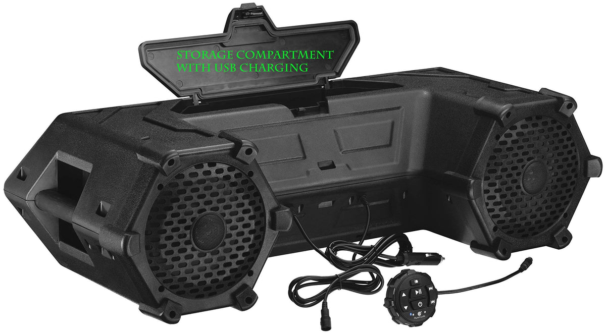 Planet Audio Patv85 Atv Utv Weatherproof Sound System   8 Inch Speakers, 1.5 Inch Tweeters, Built In Amplifier, Bluetooth. Built
